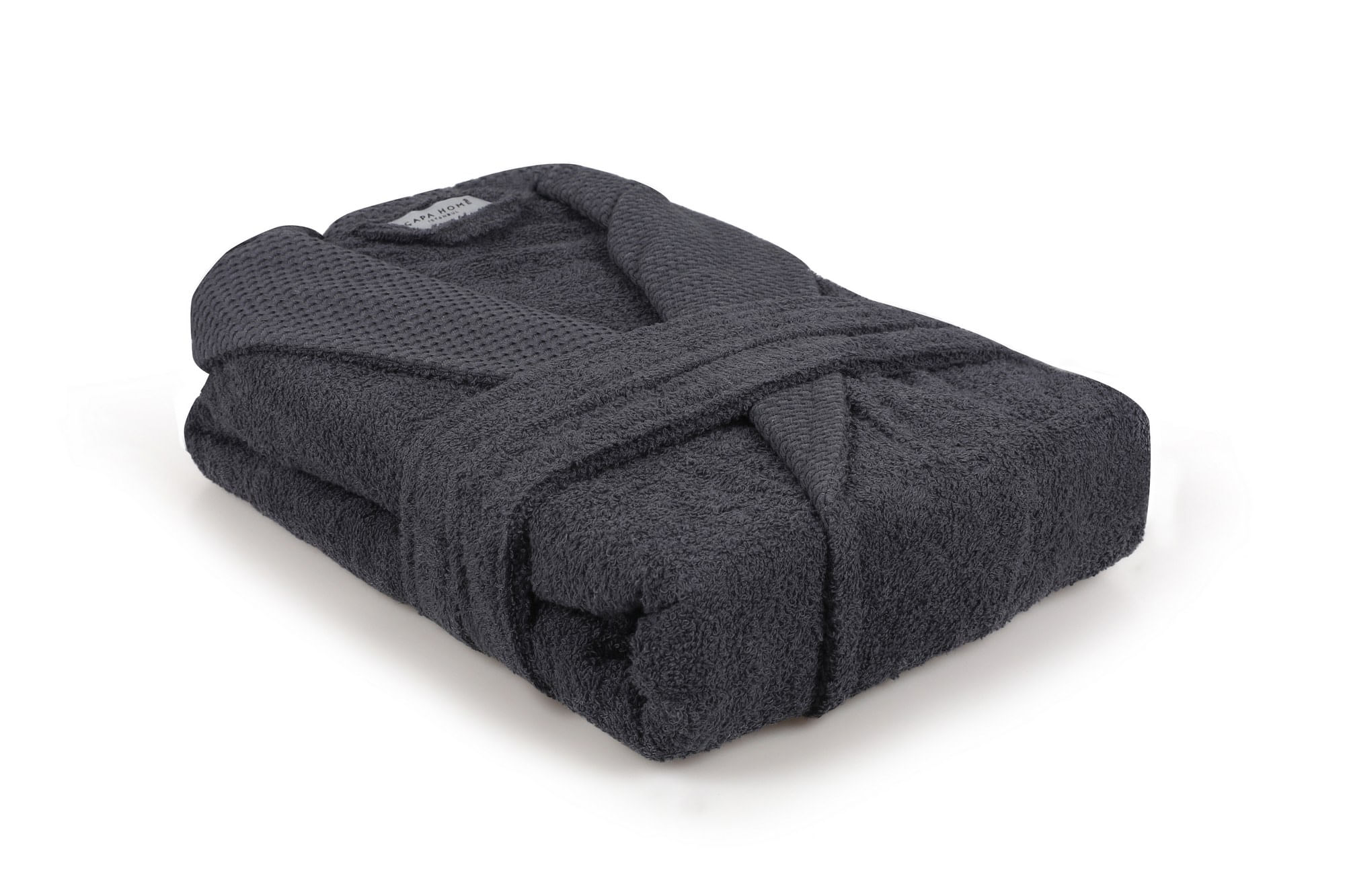 Halat de baie, L'essentiel Maison, antracit, xl, 100% bumbac