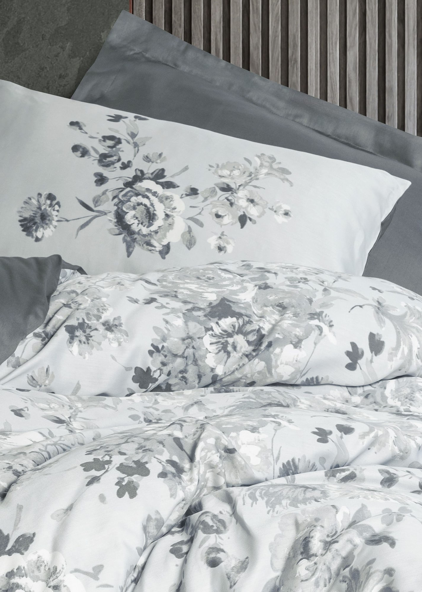 Set lenjerie de pat, L'essentiel Maison, gri, 200x220 cm, bumbac satinat, 129CTN4857
