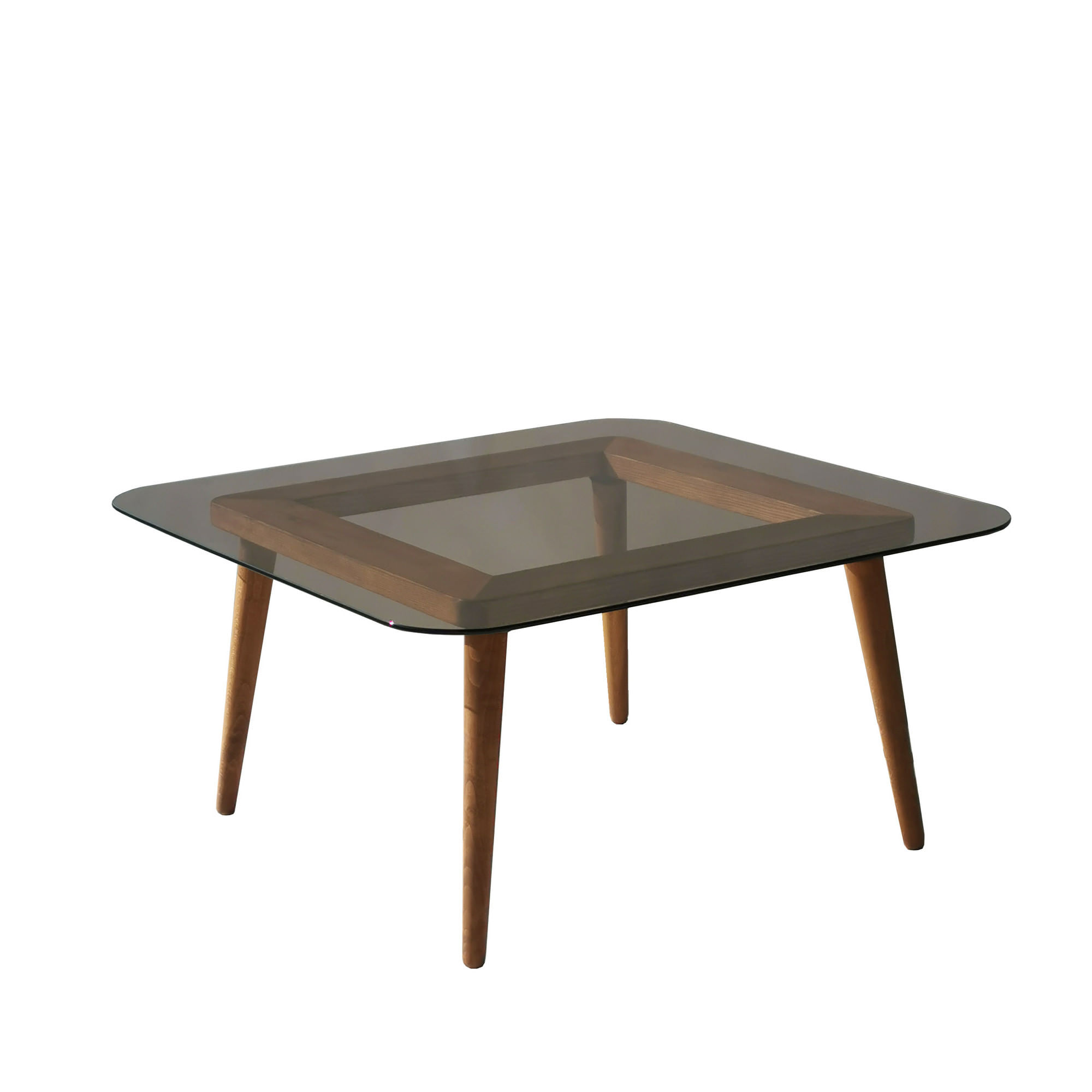 Masa de cafea, Hanah Home, lemn masiv de pin, bronz, 80x80x40 cm — imaginea 8