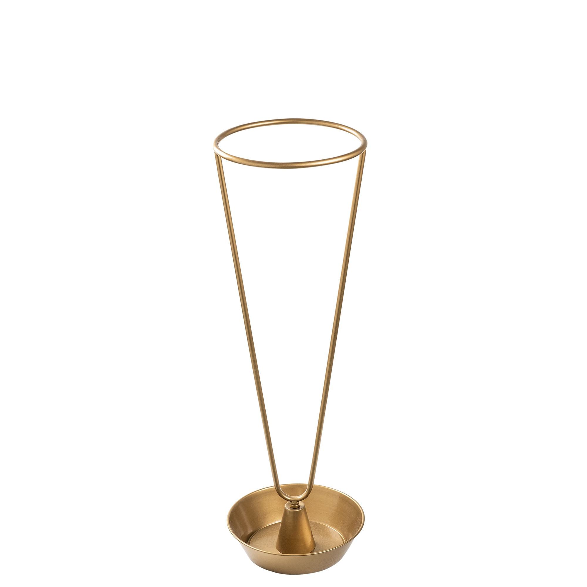 Suport pentru umbrele, Aberto Design, metal, auriu, 22x22x70 cm