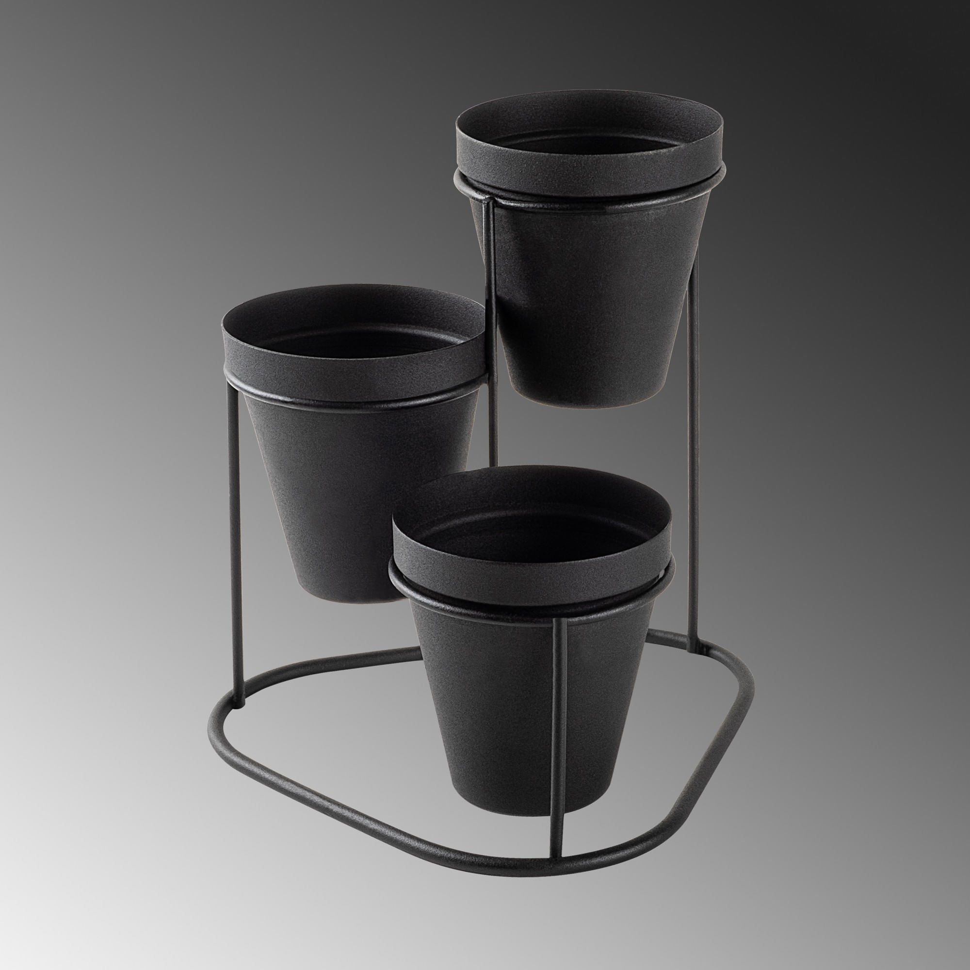 Accesoriu decorativ din metal, Aberto Design, negru, 19x20x19 cm, diametru 9 cm — imaginea 6