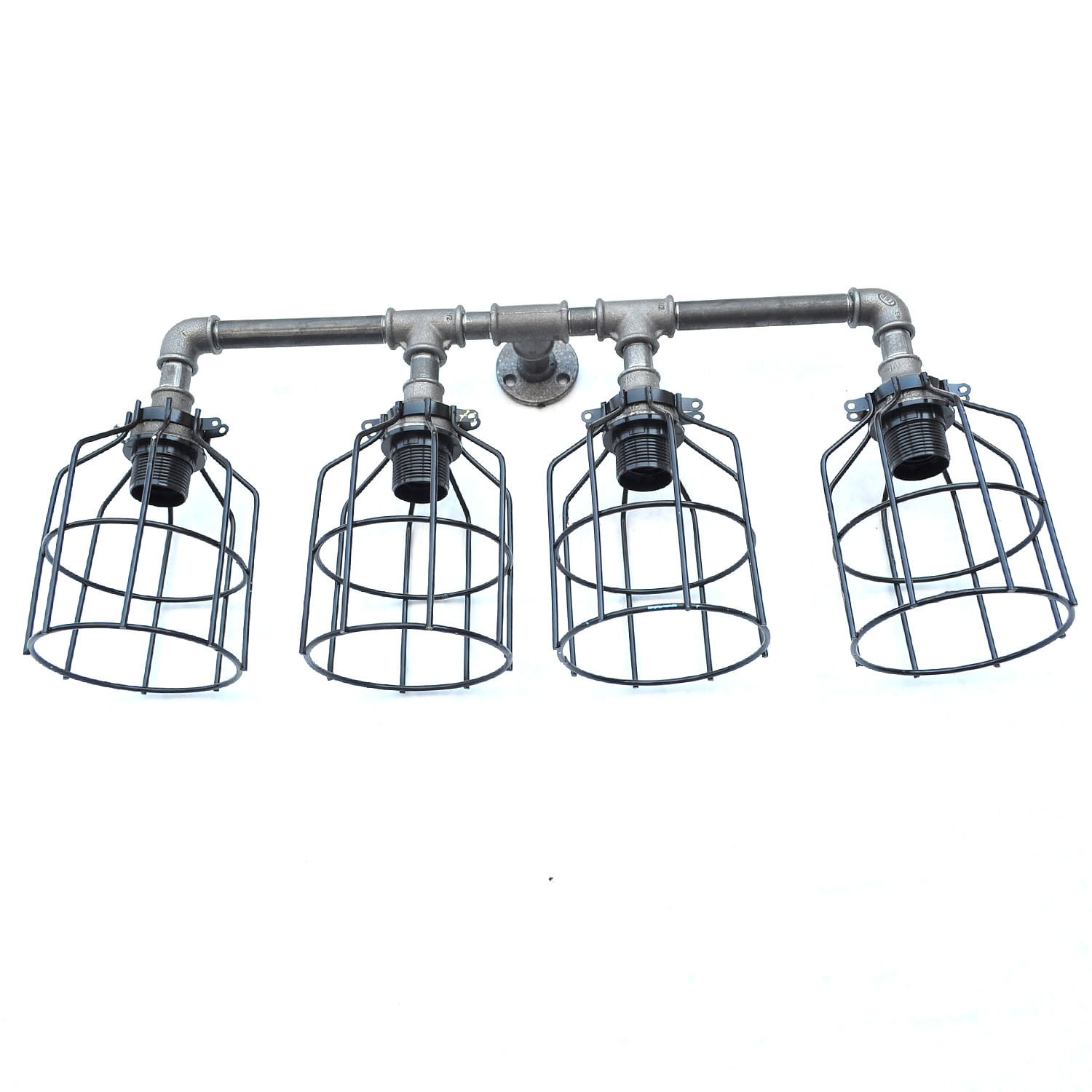 Plafoniera, Opviq, teava fier, negru, 67x30x17 cm