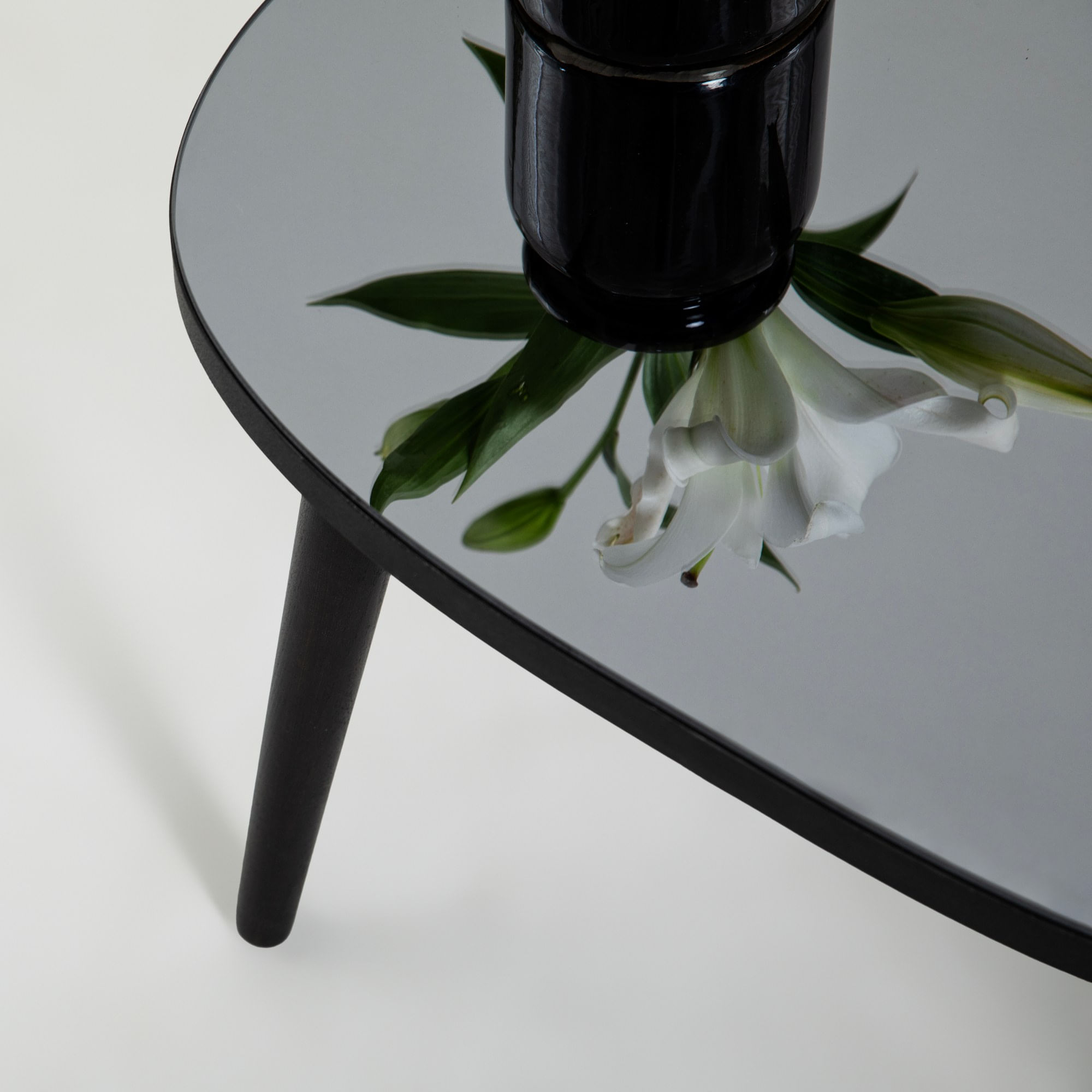 Masuta de cafea, Hanah Home, sticla securizata, negru si fum, 75x55x38 cm — imaginea 4