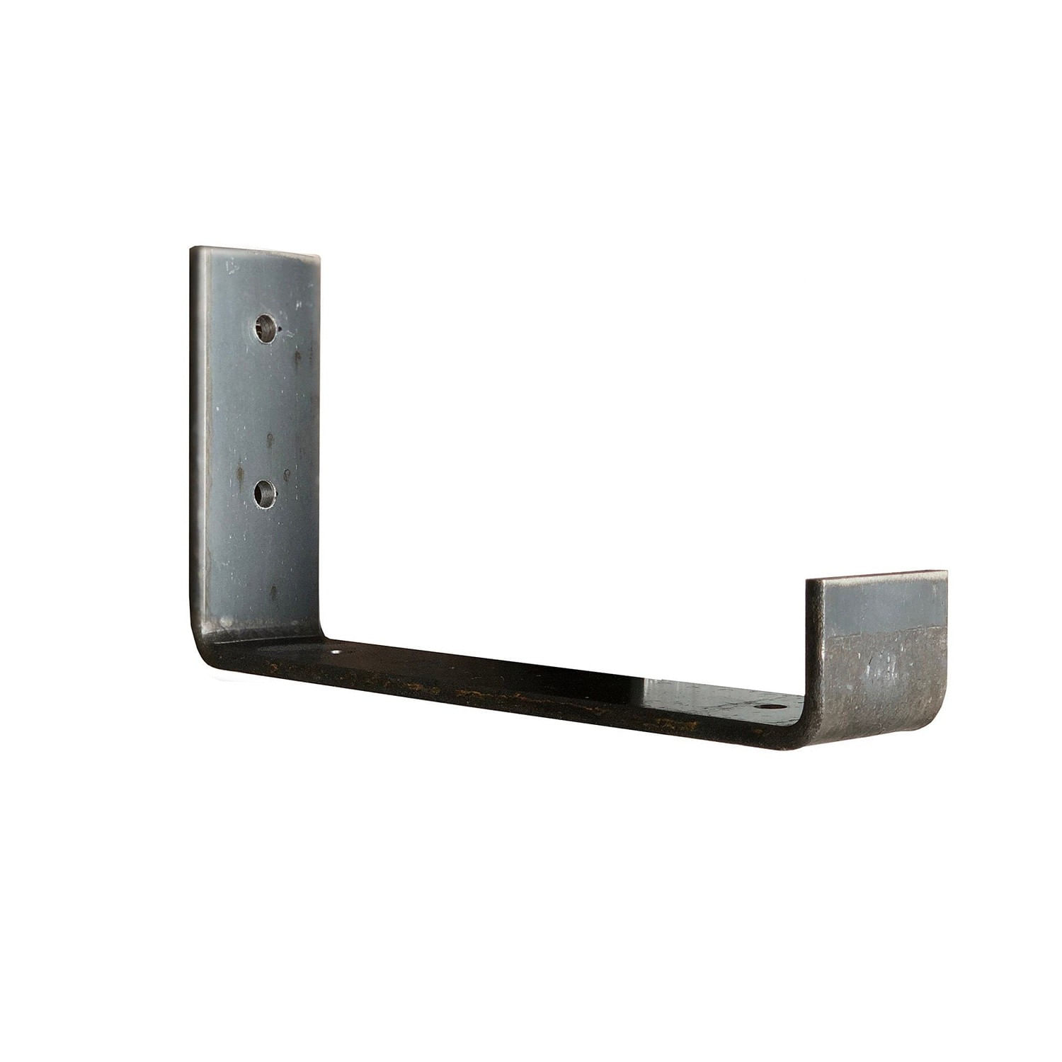 Raft de perete decorativ, Hanah Home, lemn de molid, negru si nuc, 40x16x14 cm — imaginea 7