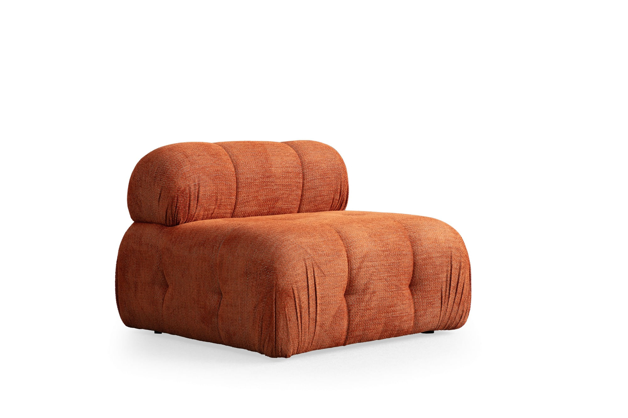 Canapea 3 locuri, Atelier Del Sofa, lemn de fag si pal, portocaliu, 290x95x75 cm — imaginea 2