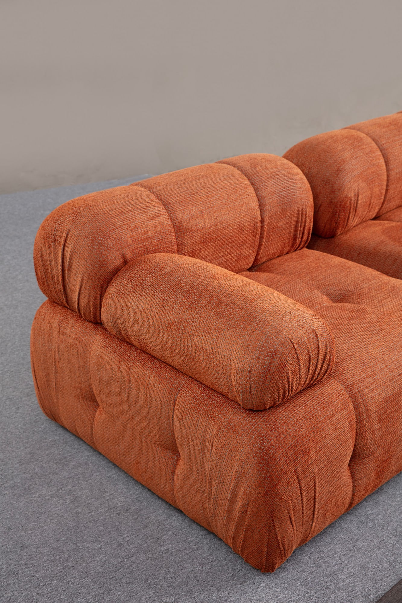 Canapea 3 locuri, Atelier Del Sofa, lemn de fag si pal, portocaliu, 290x95x75 cm — imaginea 5