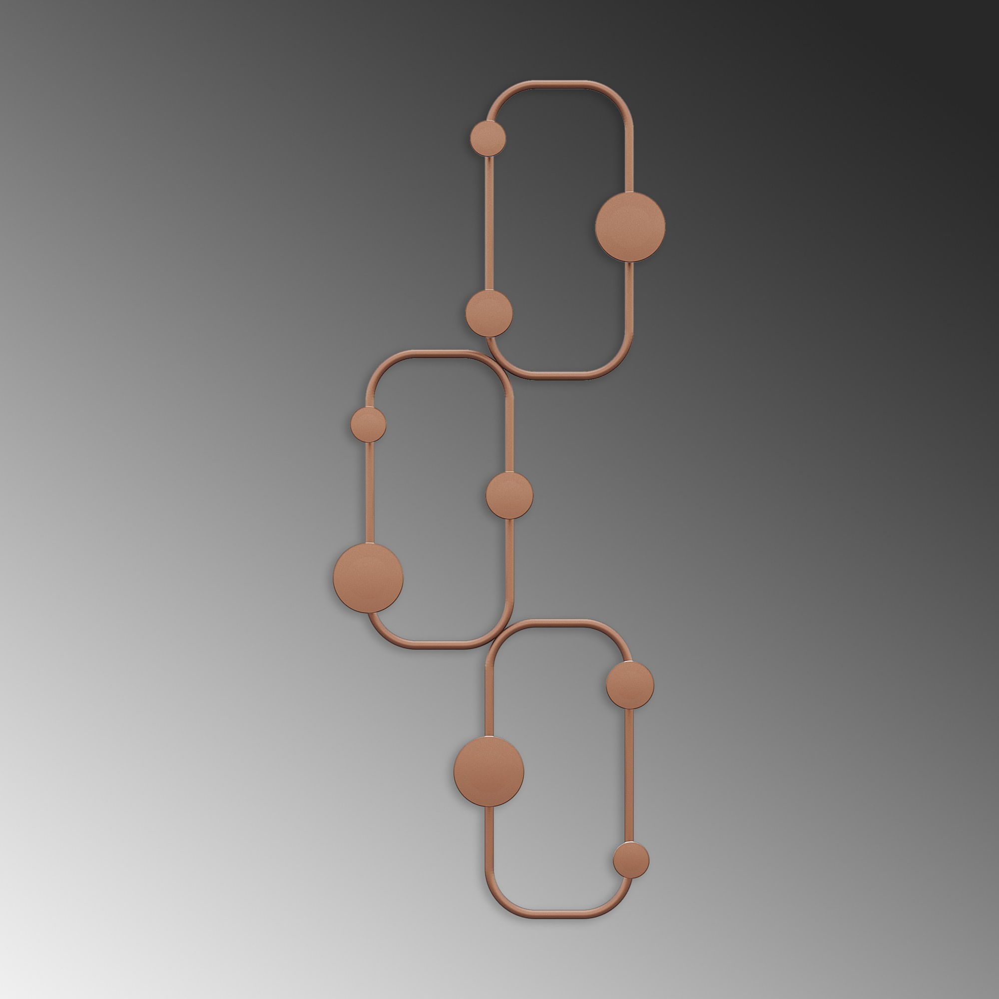 Cuiere de perete, Wallxpert, metal, cupru, 28x5x70 cm