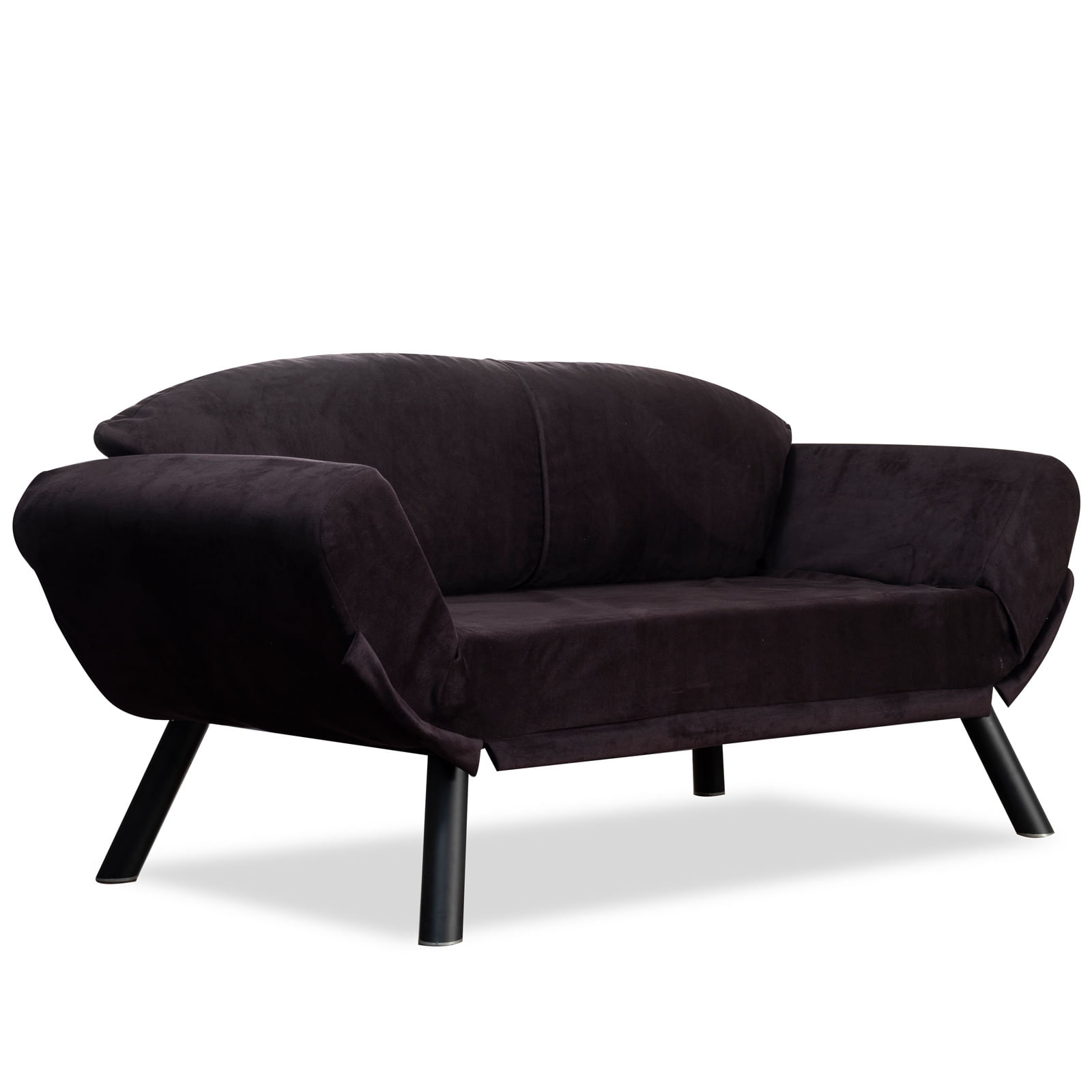Canapea extensibila, Hanah Home, metal, negru, 177x87x75 cm — imaginea 6