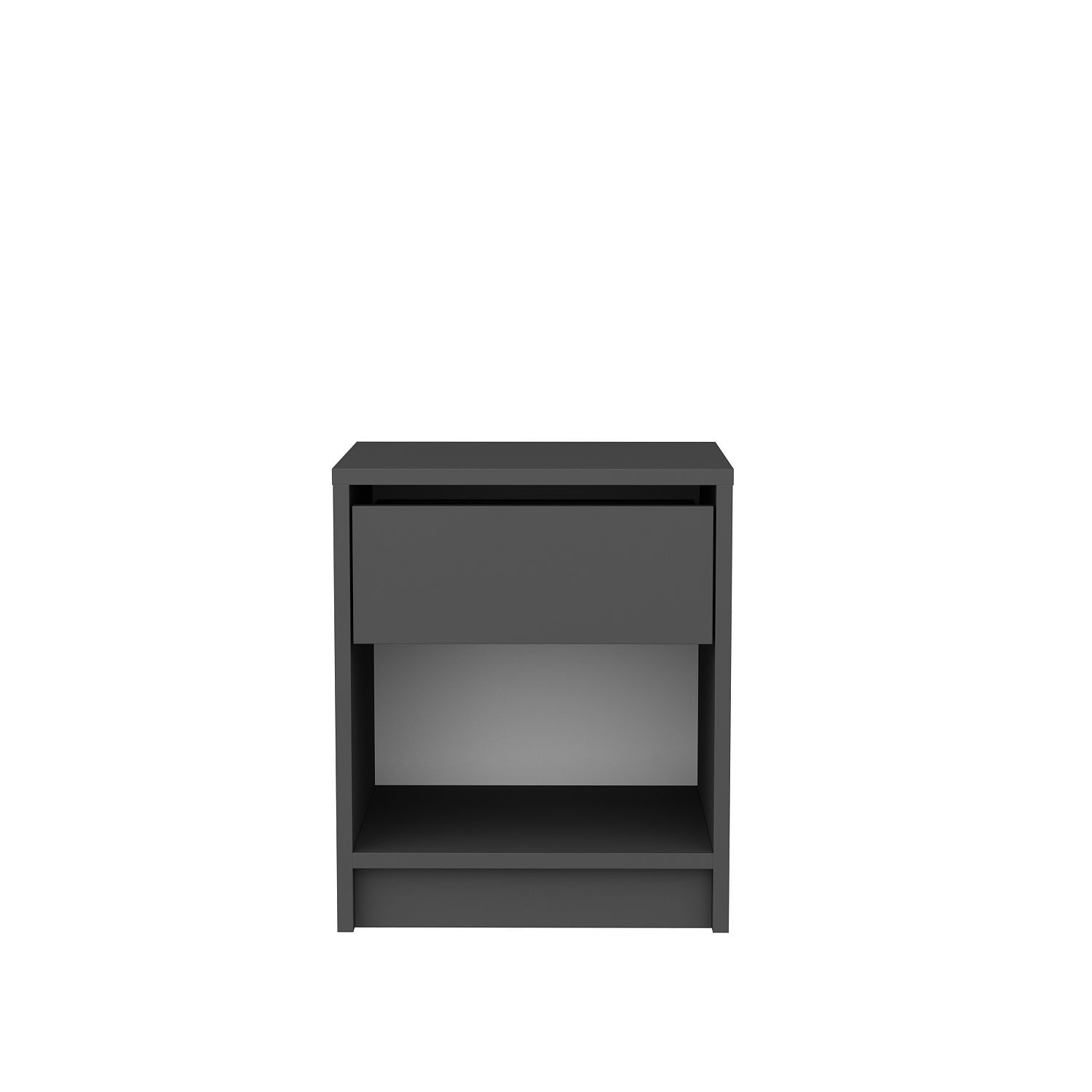 Noptiera, Hanah Home, panou de particule melaminat, antracit, 44.6x35.9x52.8 cm — imaginea 3