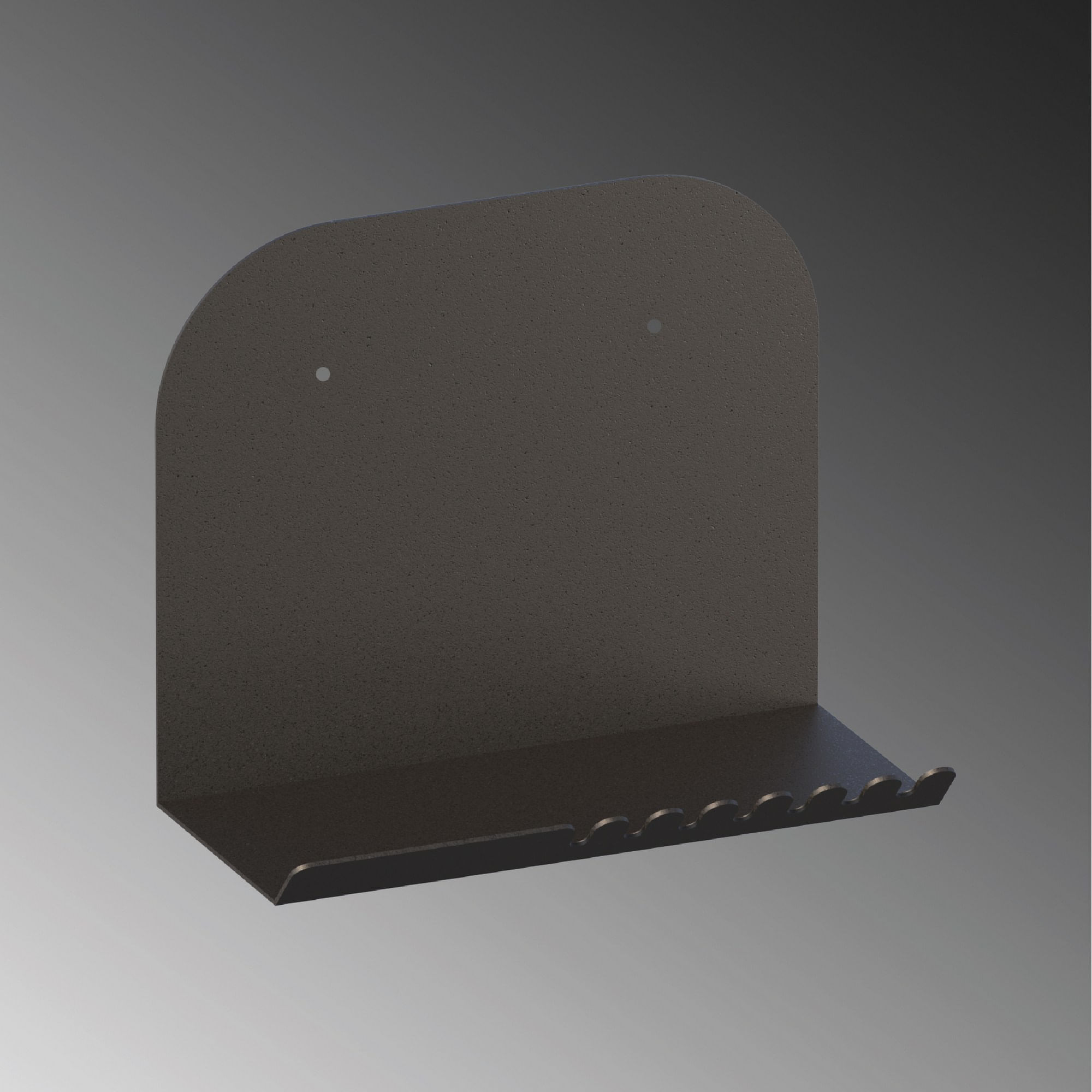 Raft de perete, Hanah Home, metal, negru, 28x23x12 cm — imaginea 3