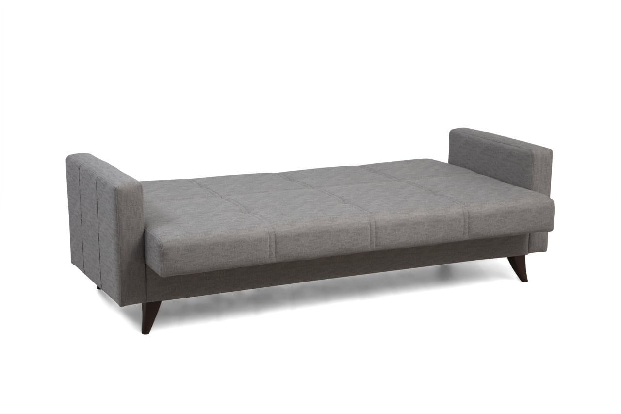 Canapea extensibila 3 locuri, Atelier Del Sofa, metal si lemn, gri deschis, 205x86x75 cm — imaginea 7