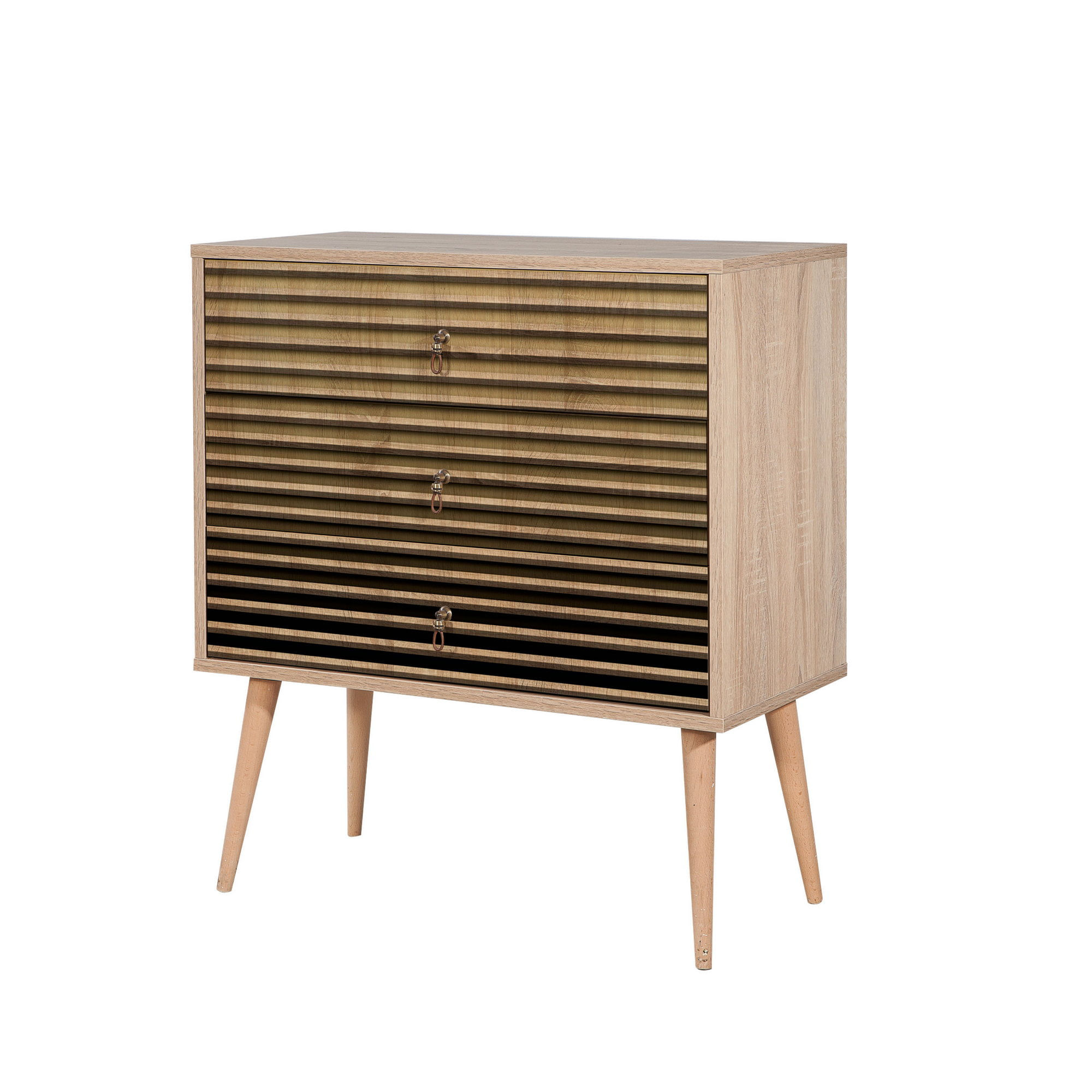 Comoda, Hanah Home, pal melaminat, stejar sonoma, 80x40x90 cm, 869VEL3432 — imaginea 6