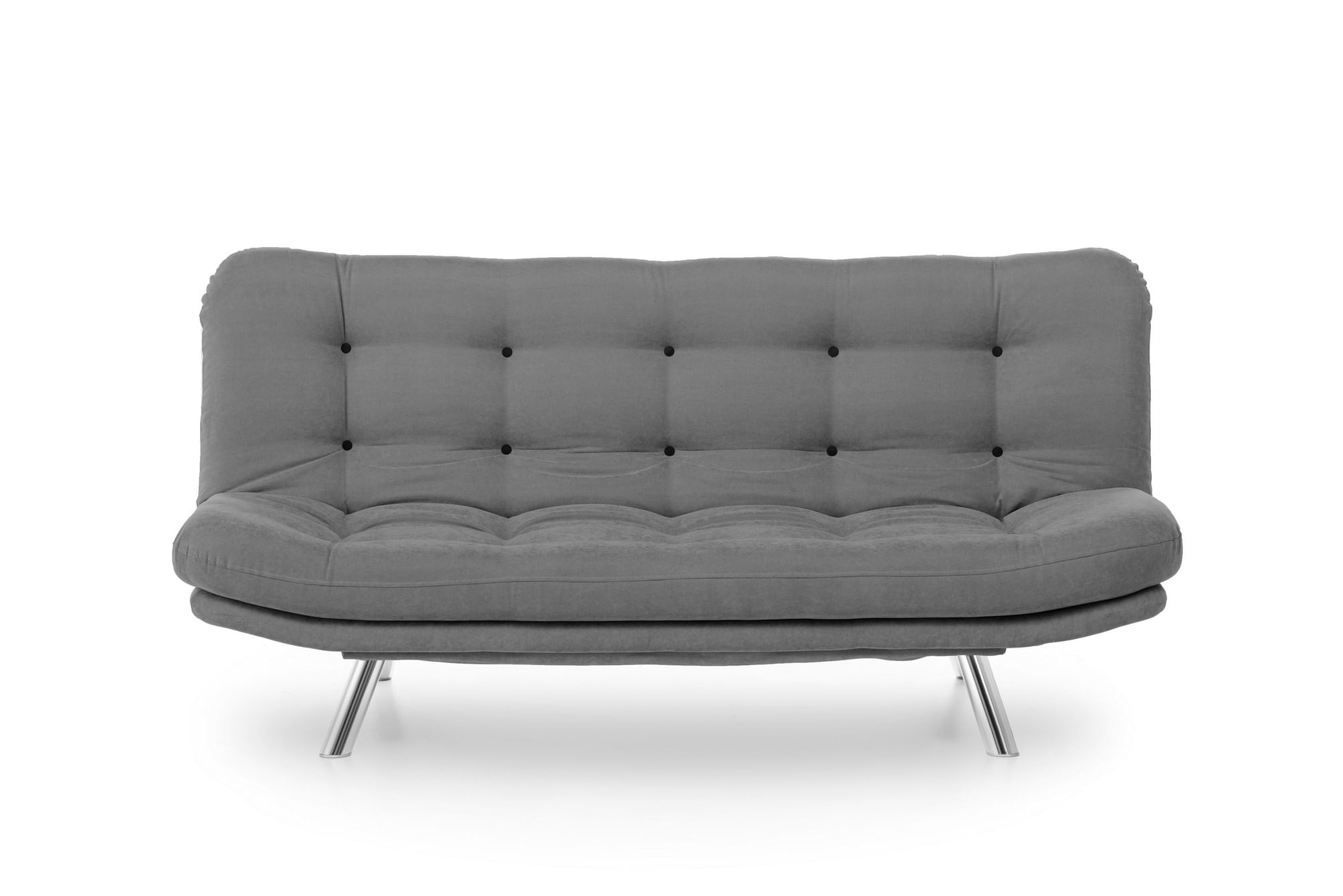 Canapea extensibila, Hanah Home, metal, gri, 200x95x105 cm