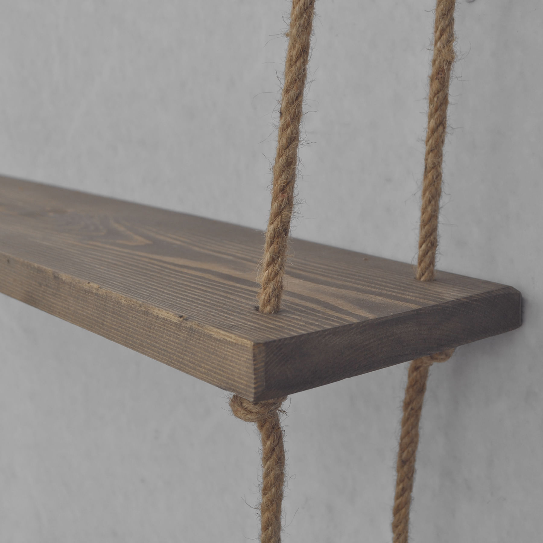 Raft de perete, Hanah Home, lemn de molid, nuc, 60x60x14 cm — imaginea 7