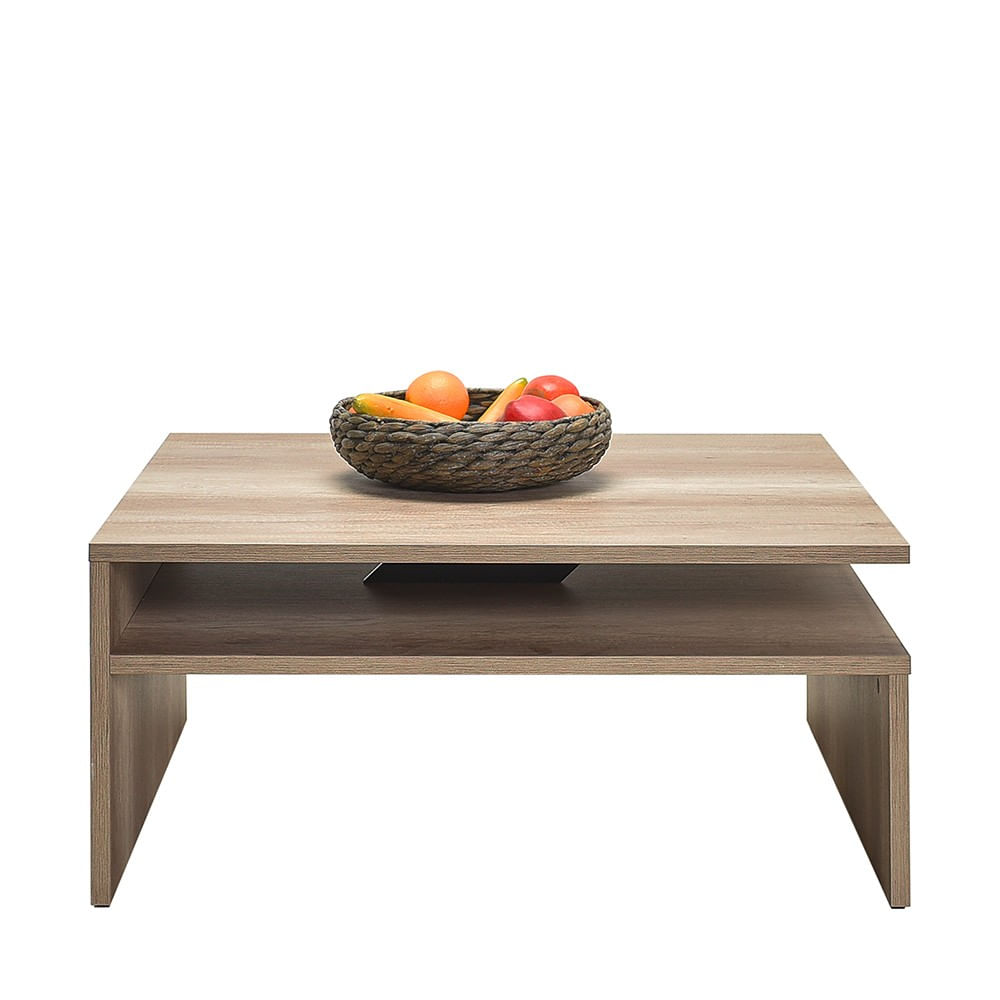 Masuta de cafea, Hanah Home, pal melaminat, nuc deschis, 90x90x42 cm — imaginea 2