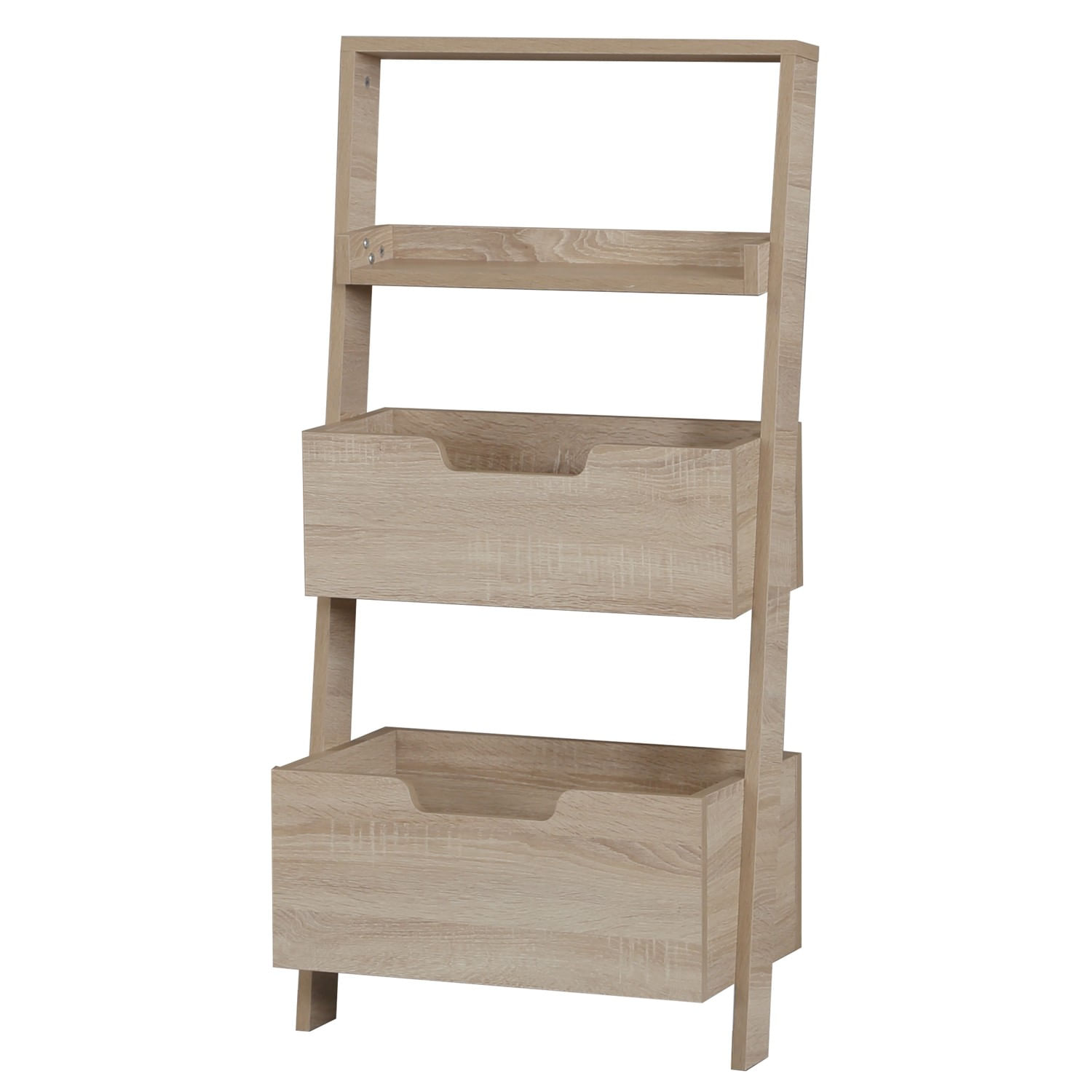 Raft de carti, Hanah Home, pal melaminat, stejar deschis, 59x35x120 cm