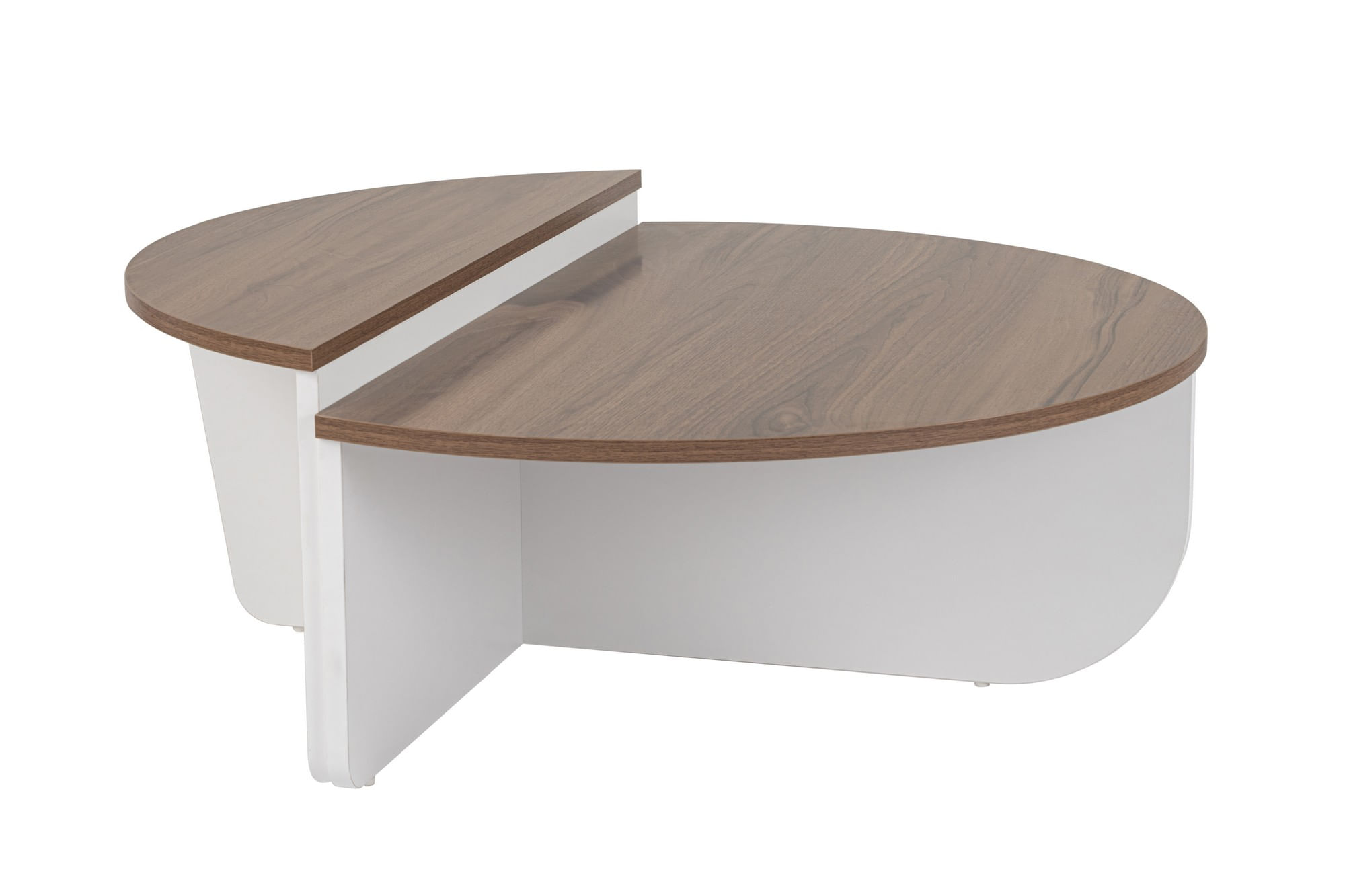 Masuta de cafea, Hanah Home, pal melaminat, nuc si alb, 90x60x30 cm — imaginea 4