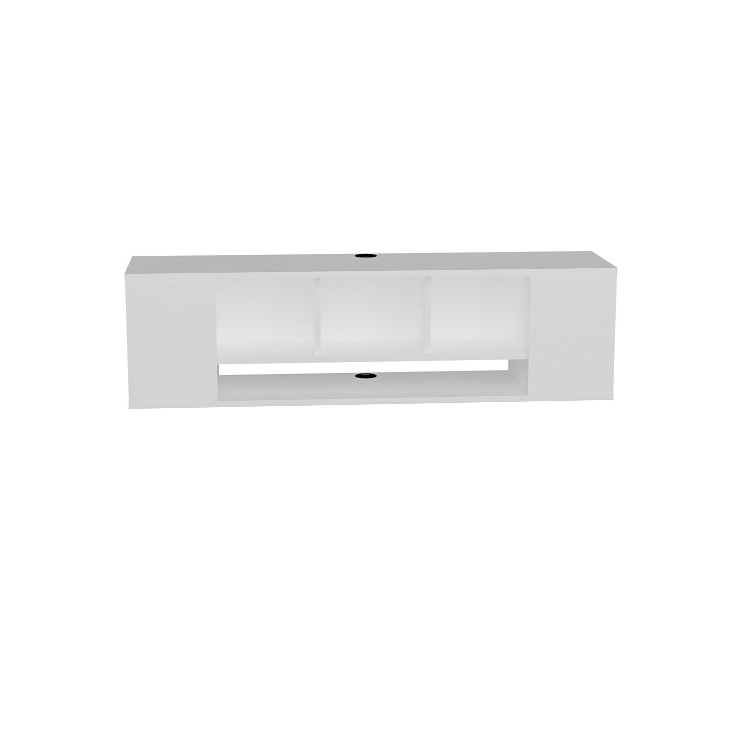Comoda tv, Hanah Home, pal melaminat, alb, 135x39x35.2 cm — imaginea 2