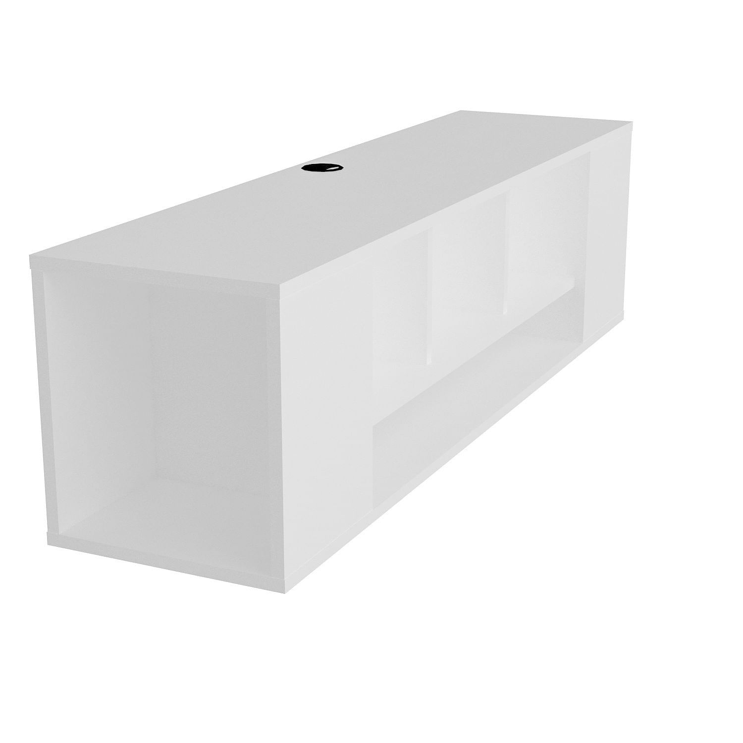 Comoda tv, Hanah Home, pal melaminat, alb, 135x39x35.2 cm — imaginea 4