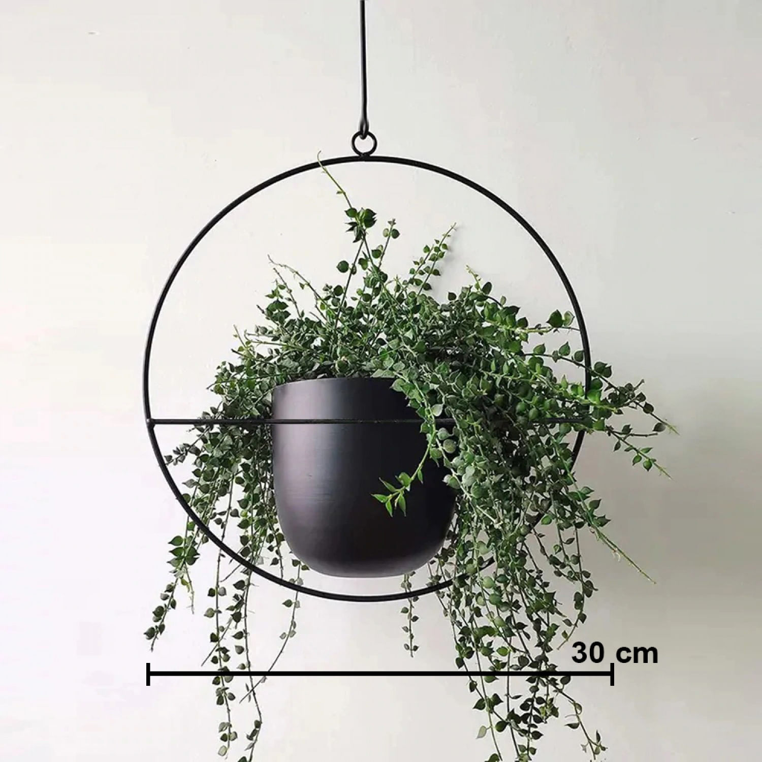 Jardiniera, Aberto Design, metal, negru, 25x25x25 cm — imaginea 3