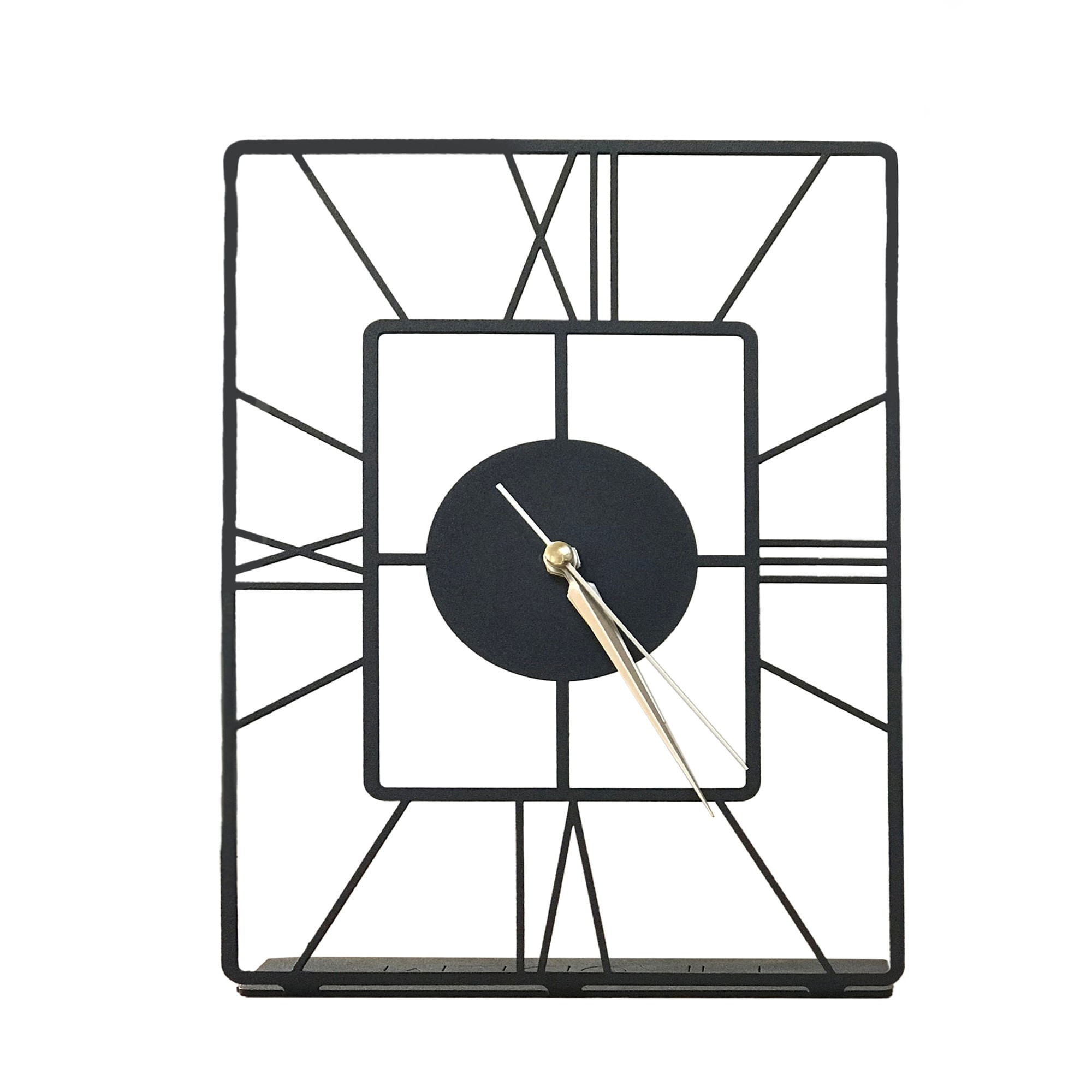 Ceas decorativ, Aberto Design, metal, negru, 20x30 cm