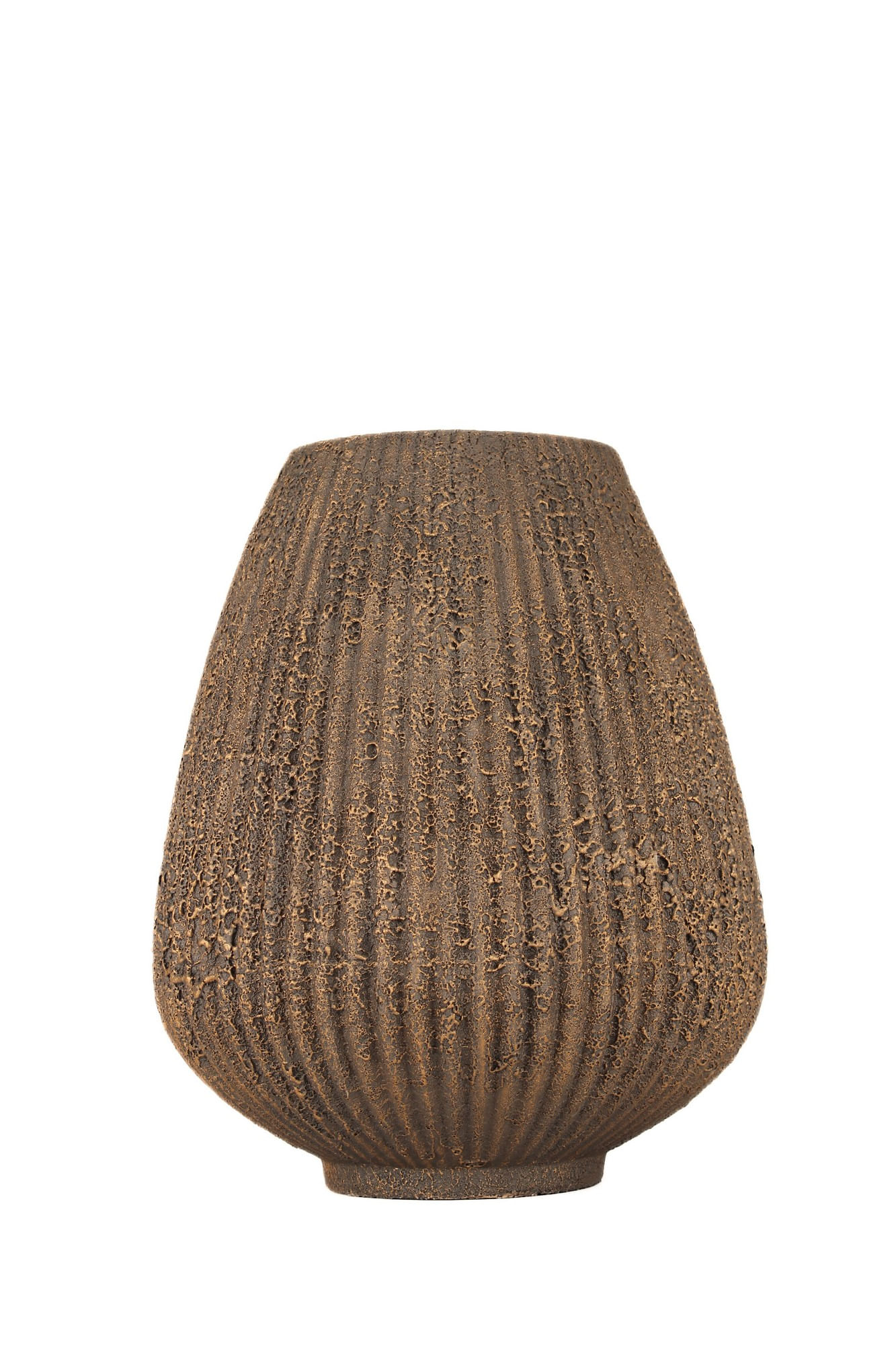 Ghiveci decorativ, Aberto Design, ceramica, maro, pictat manual, 18x20 cm — imaginea 2