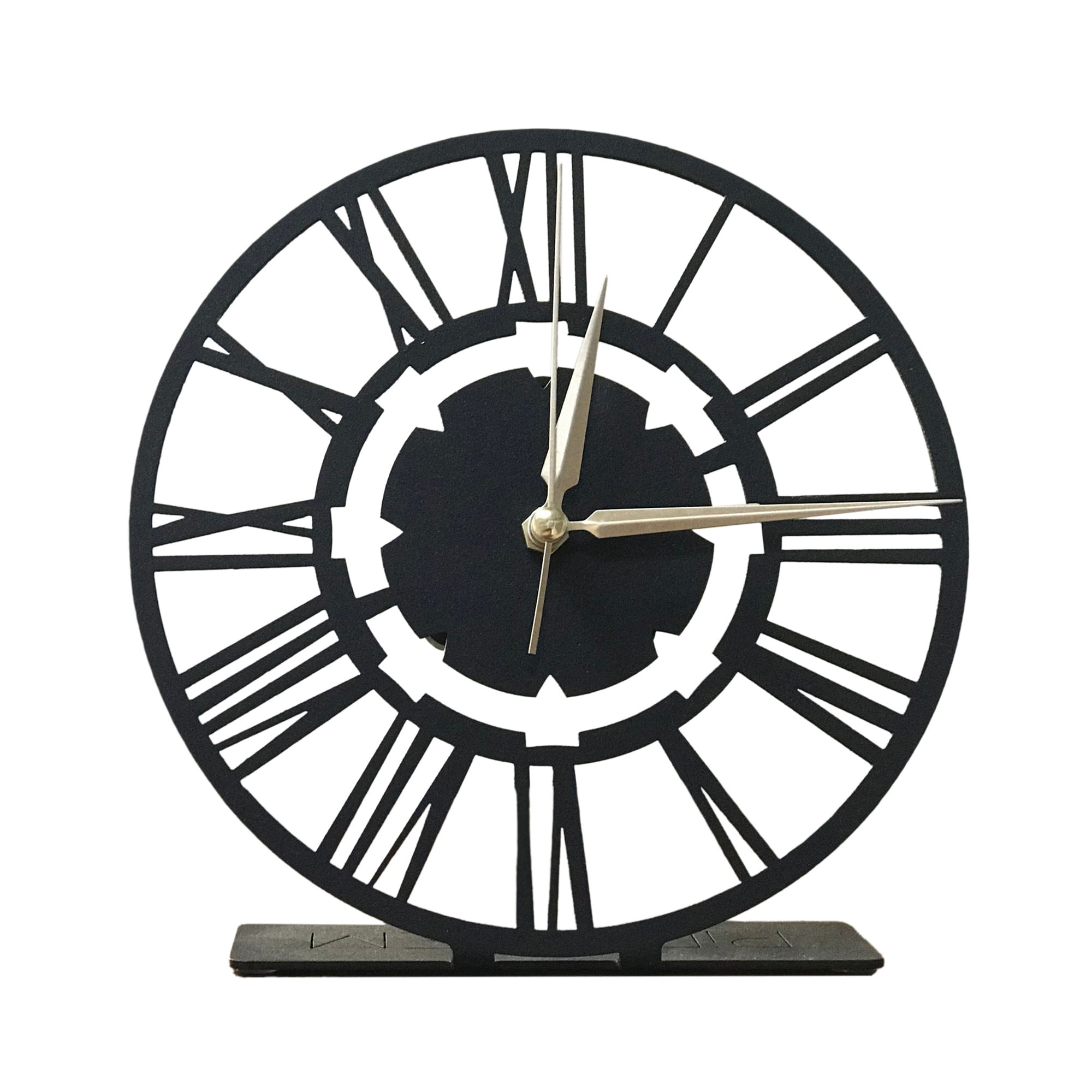 Ceas decorativ, Aberto Design, metal, negru, 20x20 cm