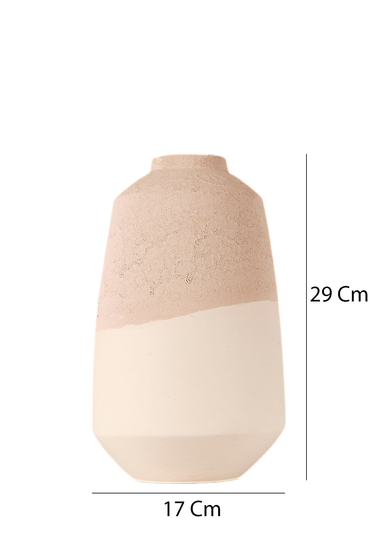 Ghiveci decorativ, Aberto Design, ceramica, bej, 17x29 cm, pictat manual — imaginea 2