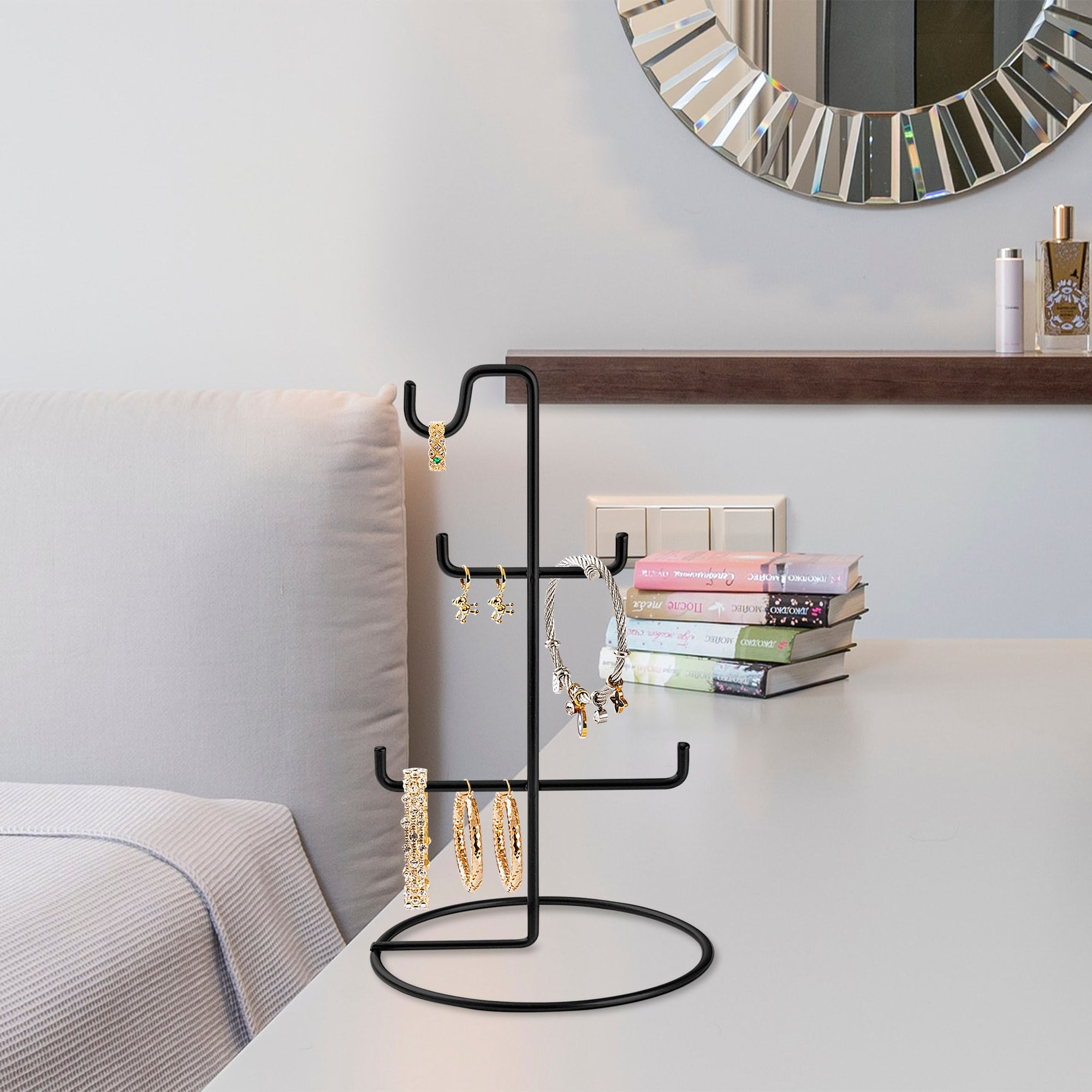 Suport bijuterii, Aberto Design, metal, negru, 15x27 cm — imaginea 3