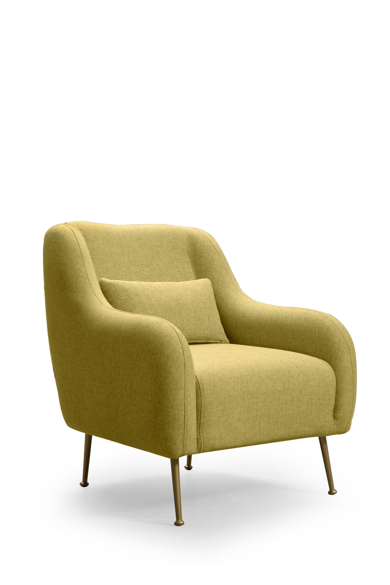 Fotoliu, Atelier Del Sofa, lemn fag si pal, galben, 78x90x89 cm — imaginea 4