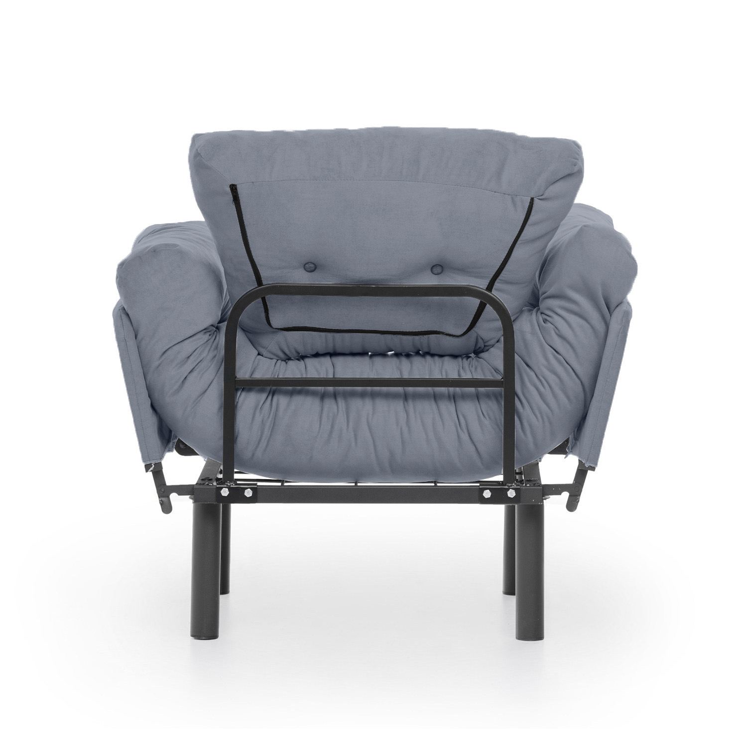 Fotoliu, Hanah Home, metal, gri, 95x85x70 cm — imaginea 4