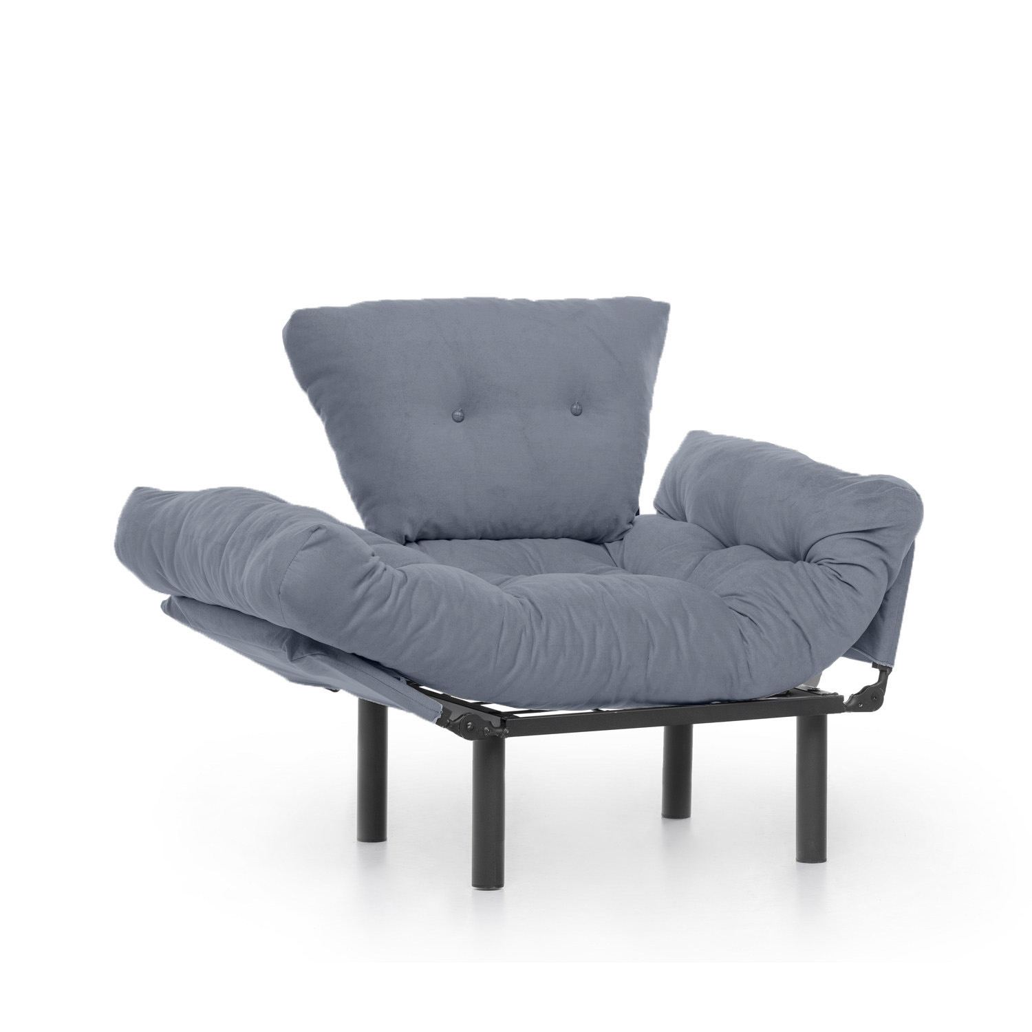 Fotoliu, Hanah Home, metal, gri, 95x85x70 cm — imaginea 7