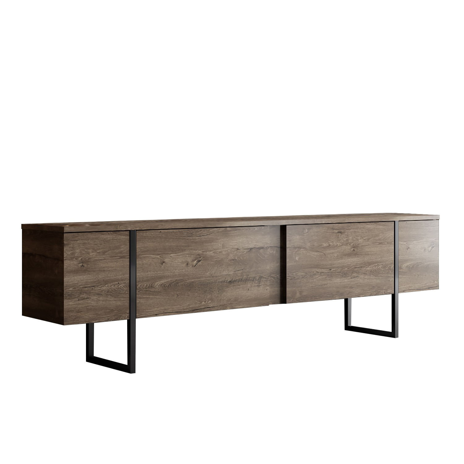 Comoda tv, Hanah Home, pal melaminat, nuc si negru, 180x30x50 cm - 3 | YEO