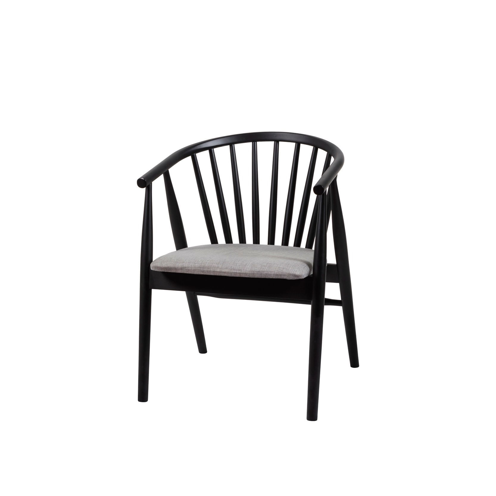 Fotoliu, Hanah Home, lemn masiv, negru si bej, 55x77x47 cm — imaginea 4