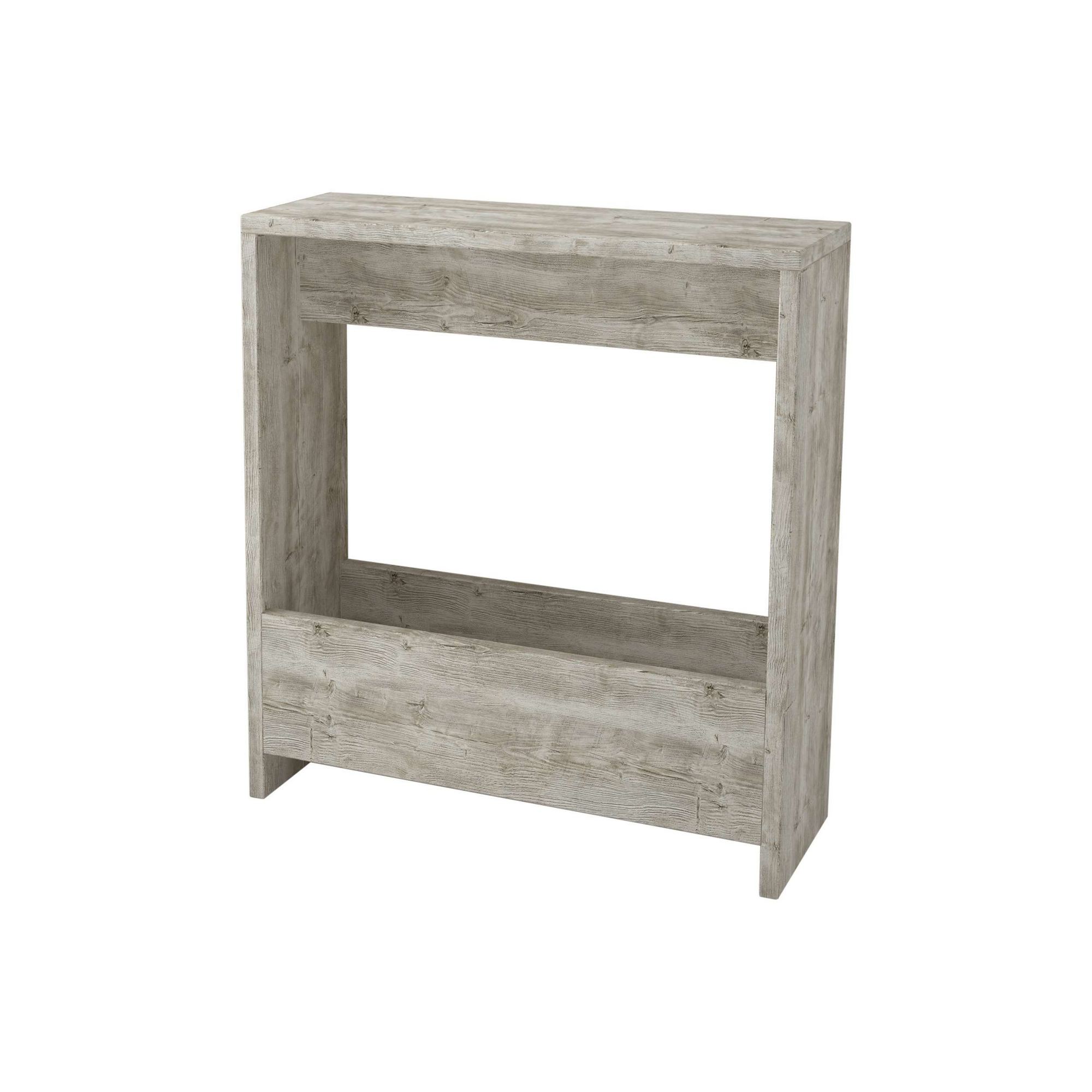 Consola, Hanah Home, pal melaminat, alb antichizat, 55x20x60 cm — imaginea 2