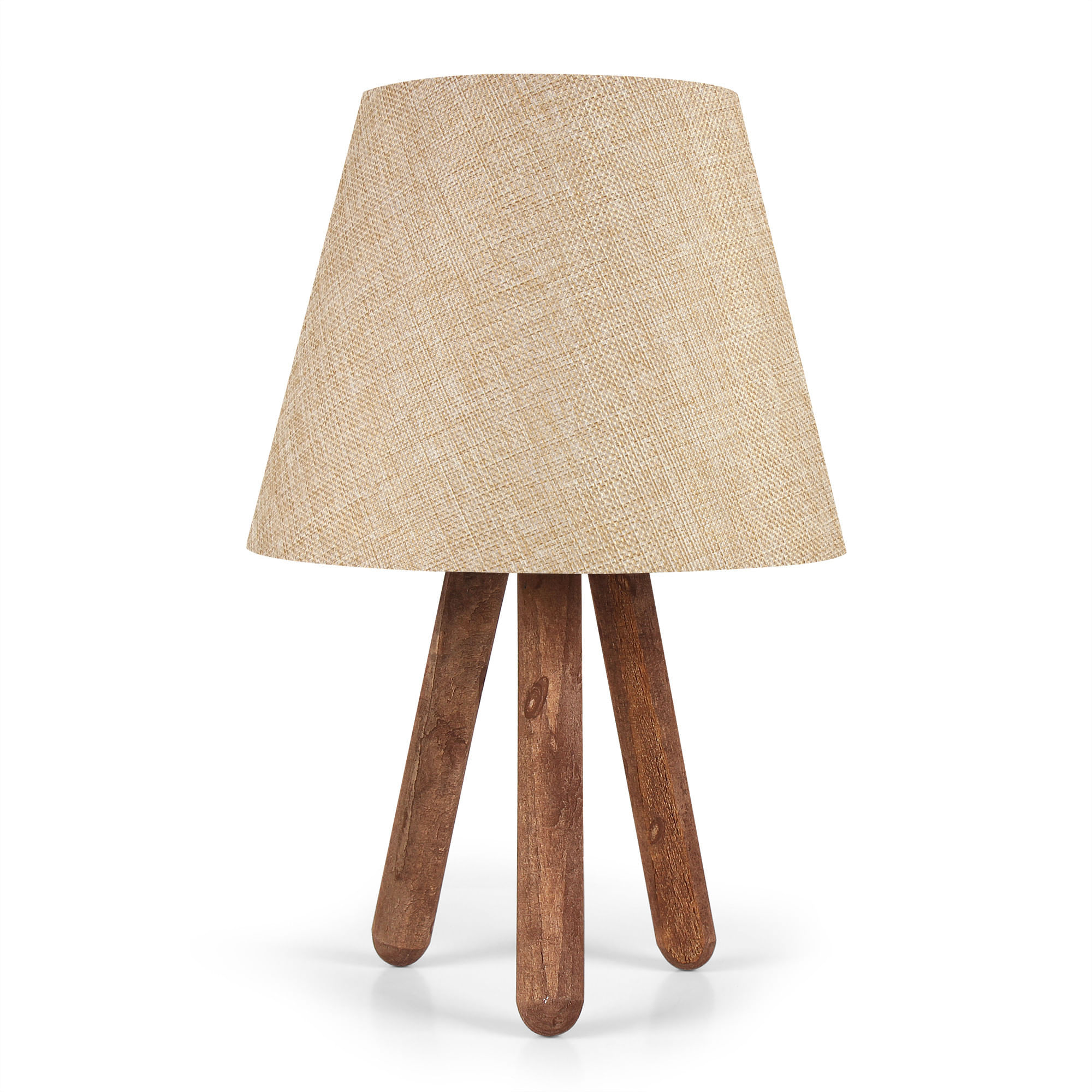 Veioza, Opviq, pvc, crem si maro, 22x33 cm, picioare lemn fag - 1 | YEO