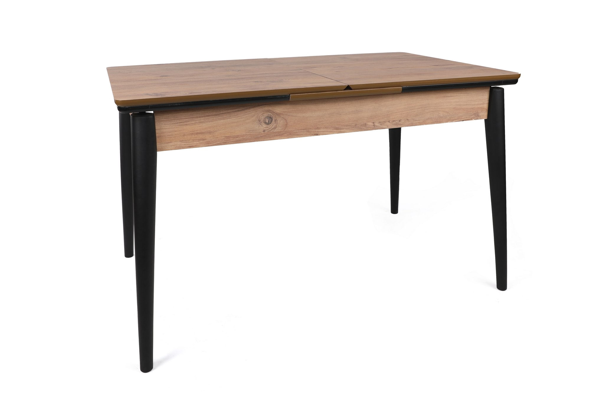 Masa extensibila, Hanah Home, mdf, nuc si negru, 130x80 cm, extensibila