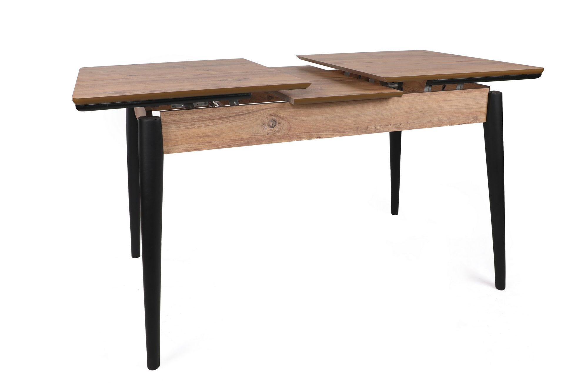 Masa extensibila, Hanah Home, mdf, nuc si negru, 130x80 cm, extensibila — imaginea 5