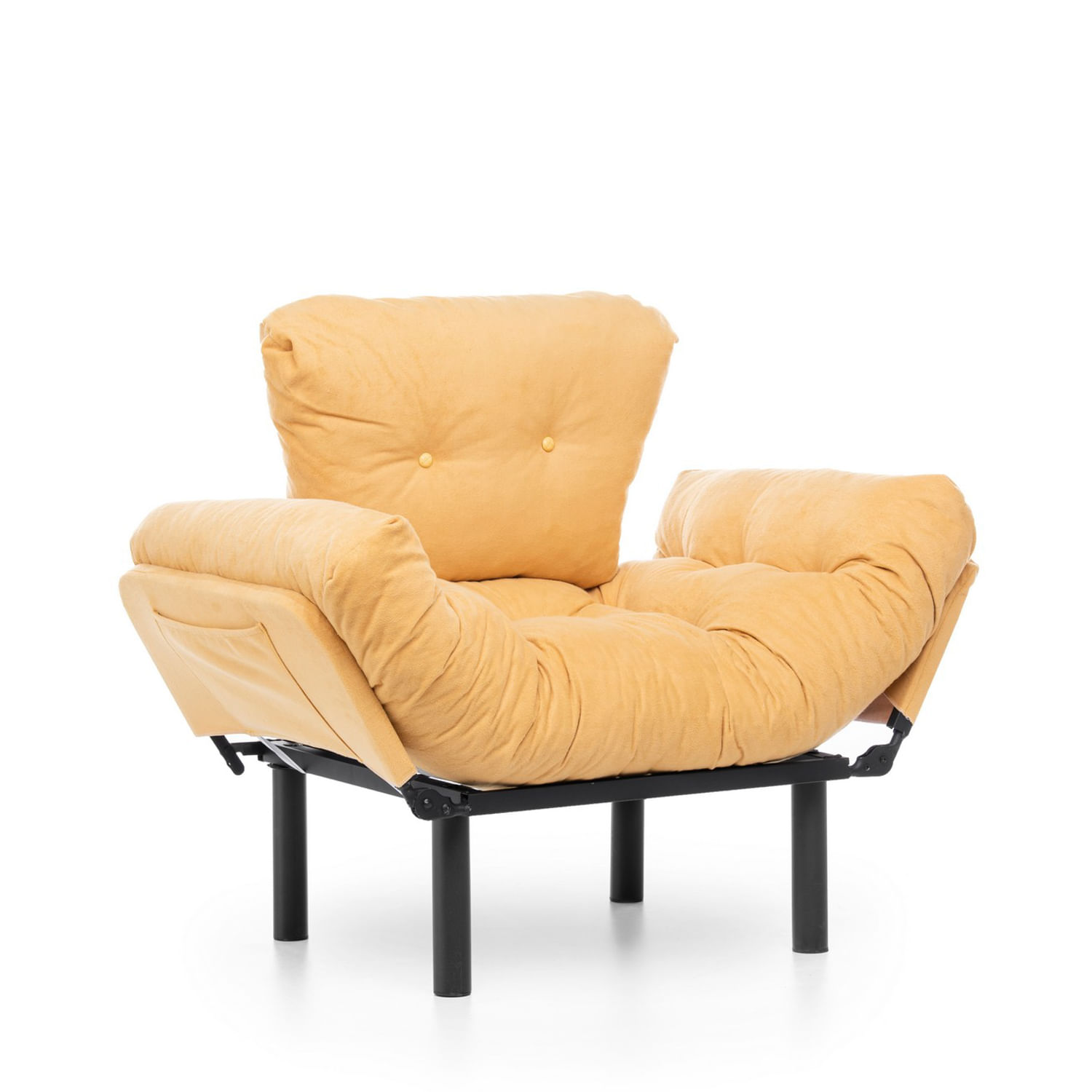 Fotoliu, Hanah Home, metal, mustar, 95x85x70 cm — imaginea 4