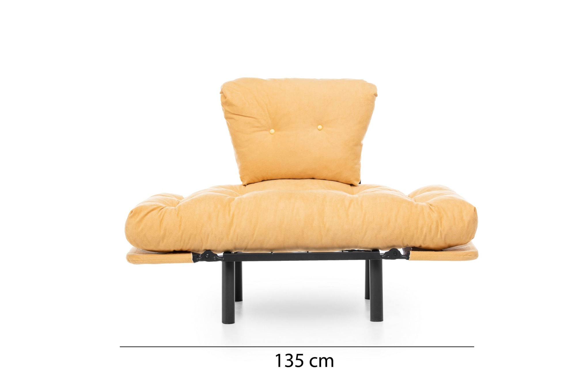 Fotoliu, Hanah Home, metal, mustar, 95x85x70 cm — imaginea 12