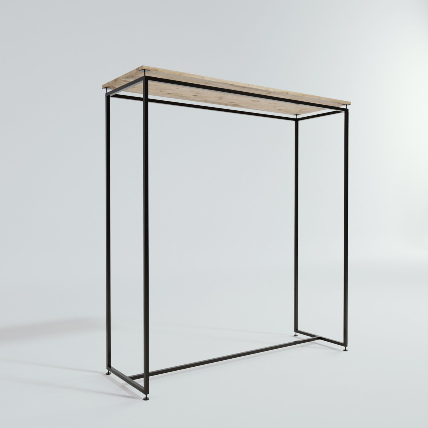 Sifonier, Hanah Home, pal melaminat, negru, 150x170x40 cm — imaginea 2