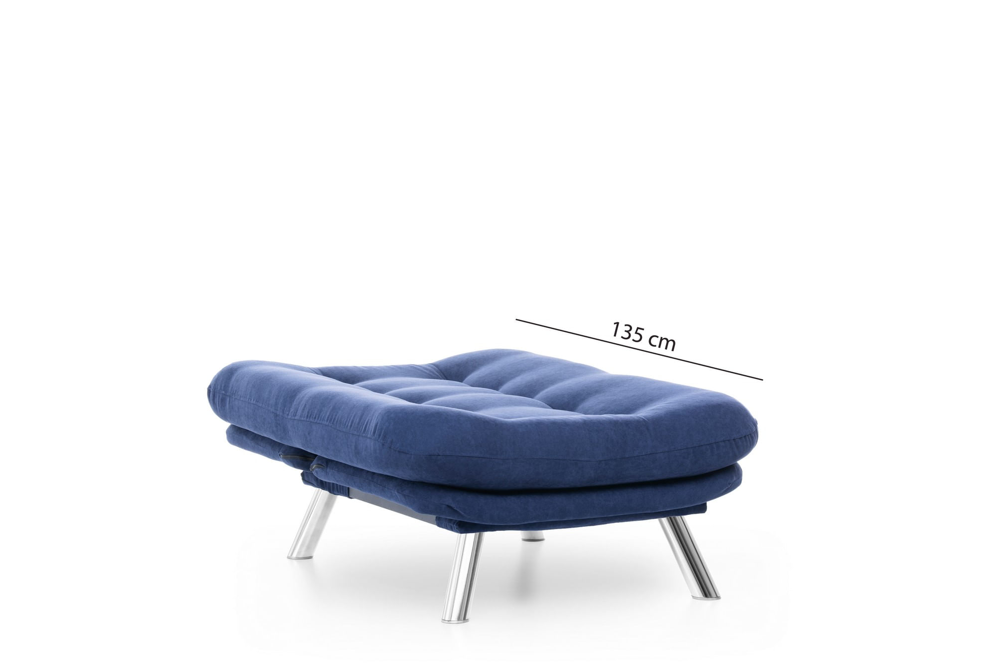 Fotoliu, Atelier Del Sofa, metal, stofa moale, albastru marin, 88x90x105 cm — imaginea 7