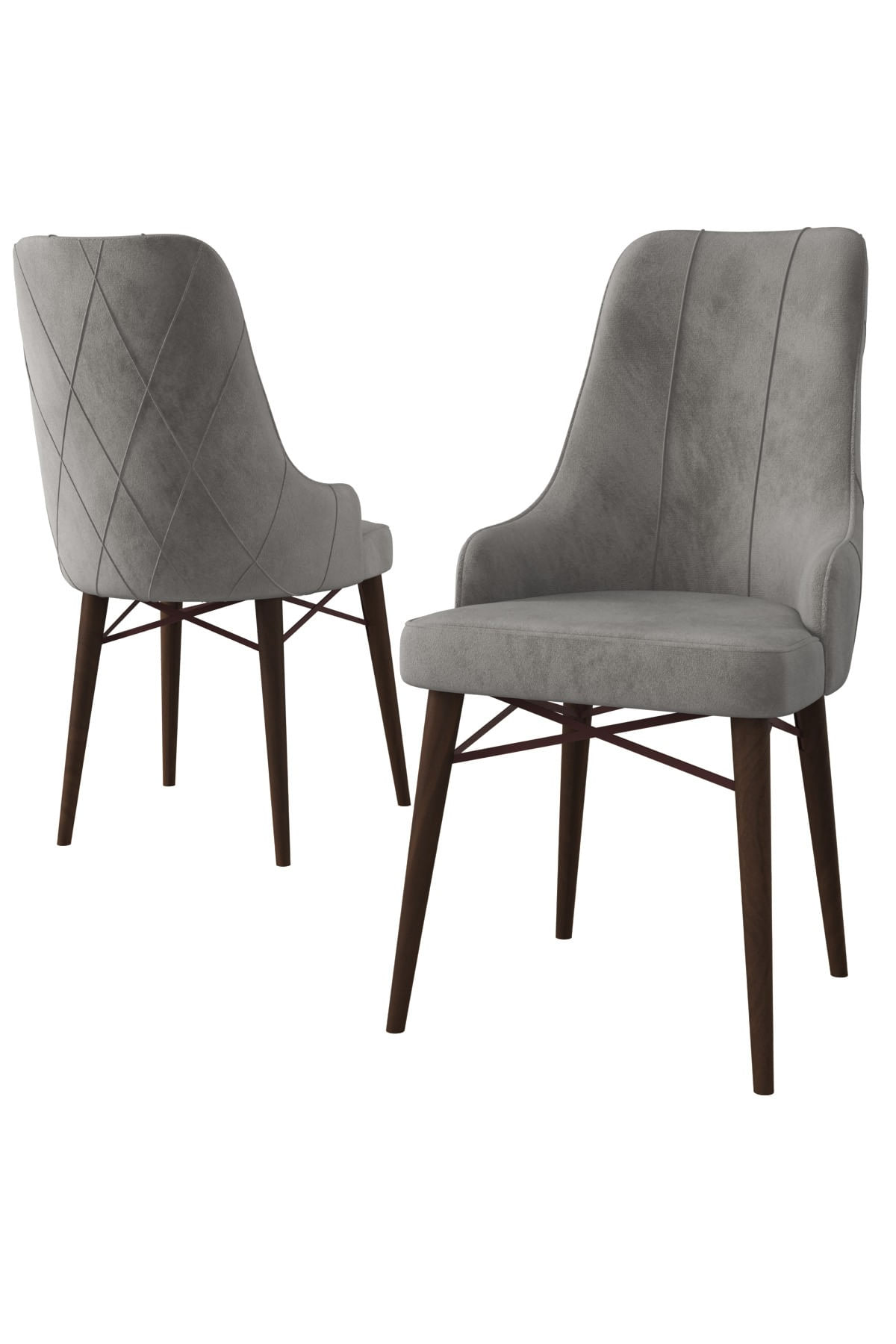 Set fotolii, Hanah Home, metal, babyface, gri maro, 46x42x95 cm — imaginea 3