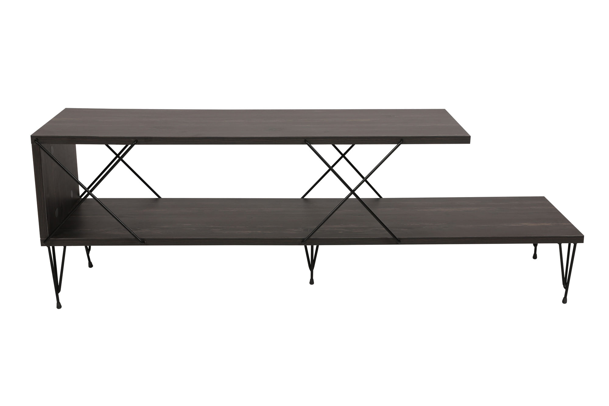 Comoda tv, Hanah Home, pal melaminat, maro inchis, 120x40x30 cm, 854KLN3056