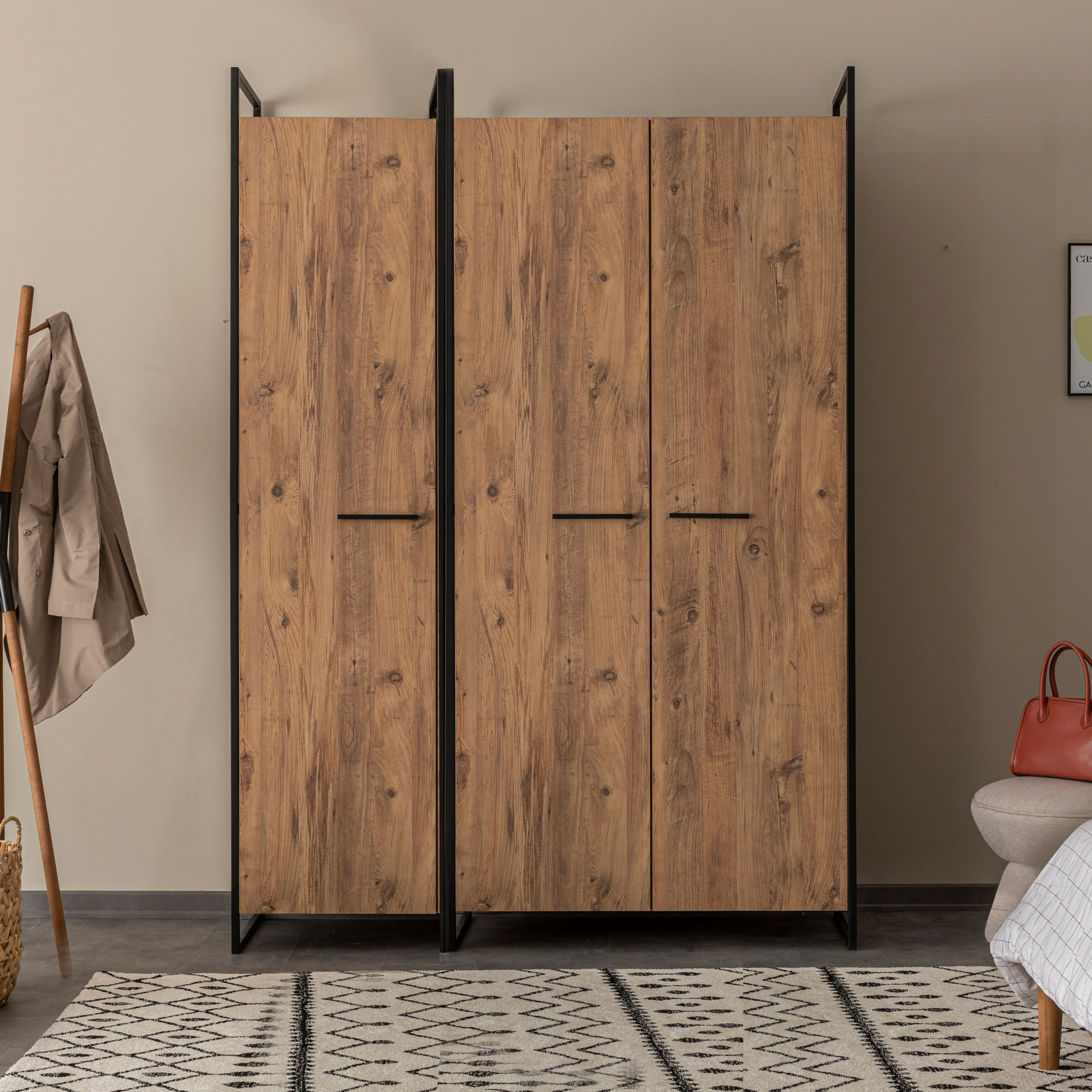 Sifonier, Hanah Home, pal melaminat, pin atlantic, 104x225x52 cm — imaginea 2