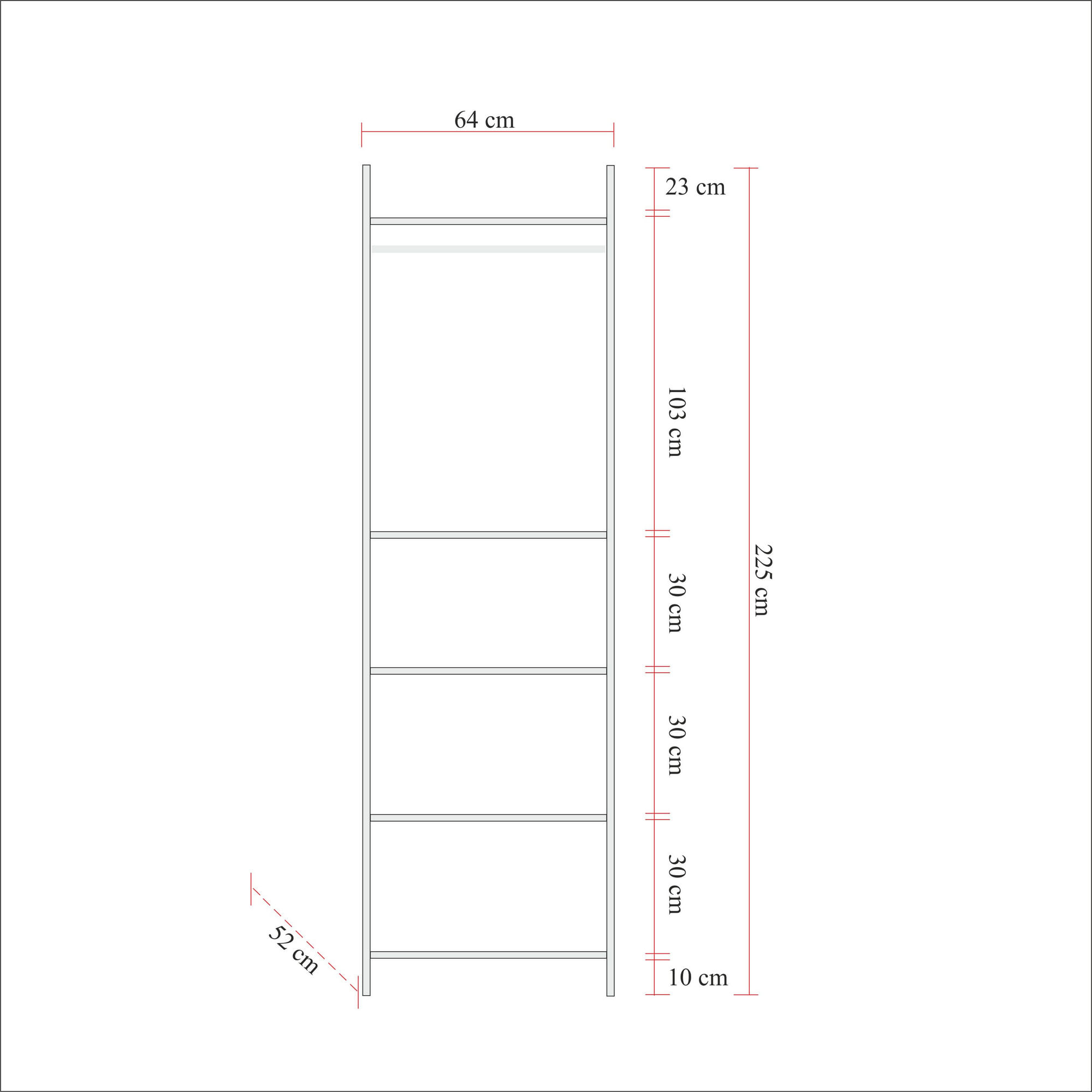 Sifonier, Hanah Home, pal melaminat, pin atlantic, 104x225x52 cm — imaginea 3