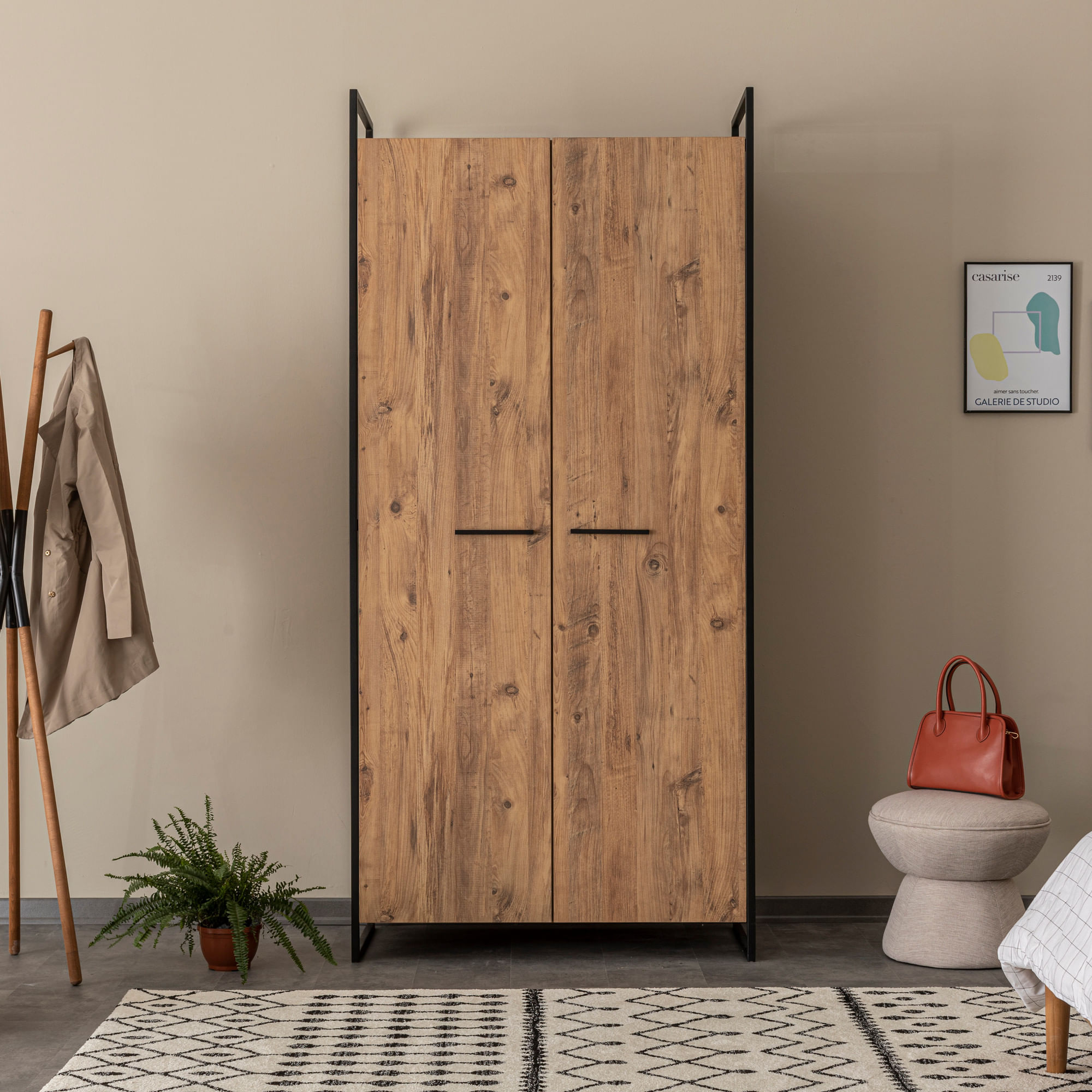 Sifonier, Hanah Home, pal melaminat, pin atlantic, 104x225x52 cm — imaginea 8
