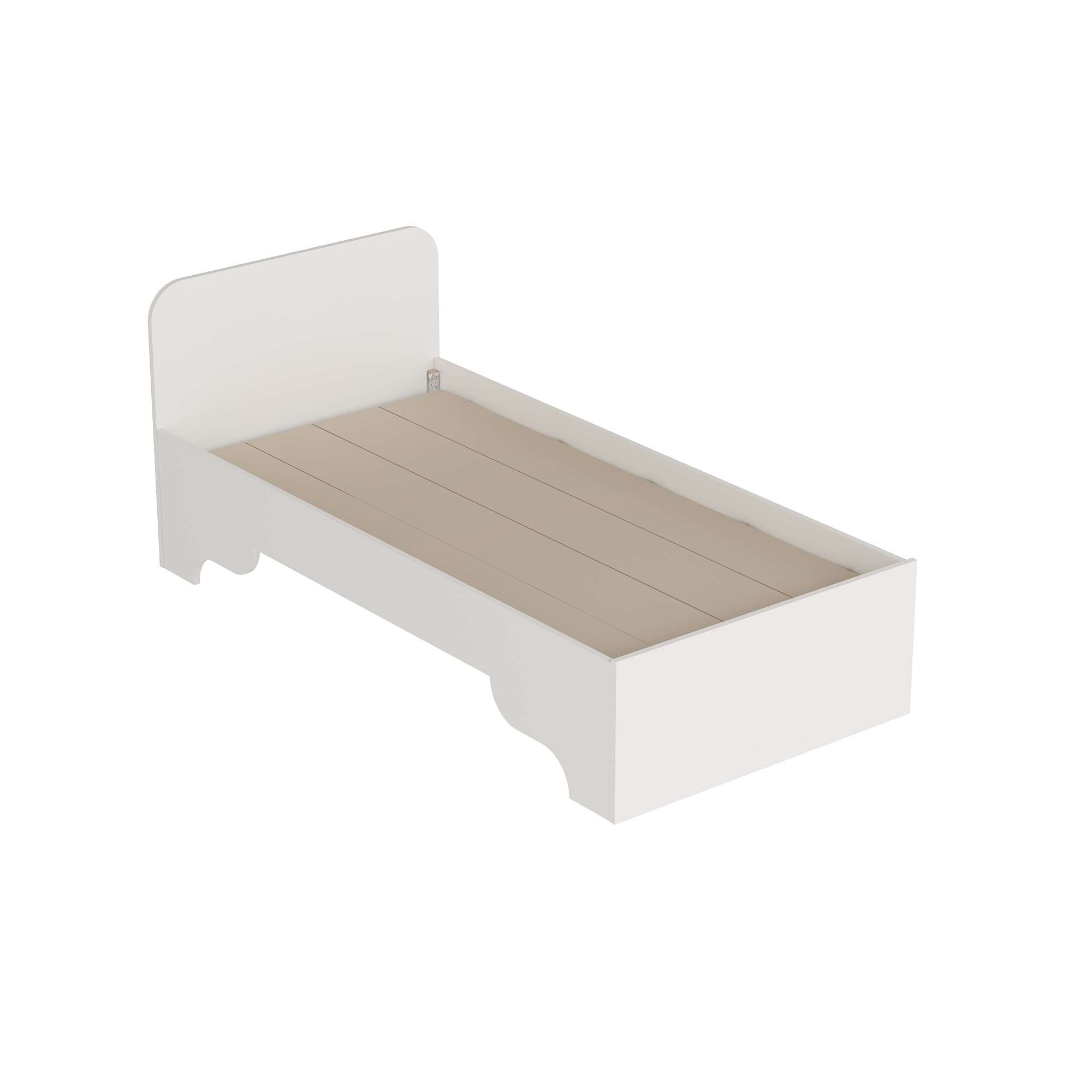 Somiera, Hanah Home, PAL melaminat, alb, 94.4x193.6x80 cm — imaginea 2