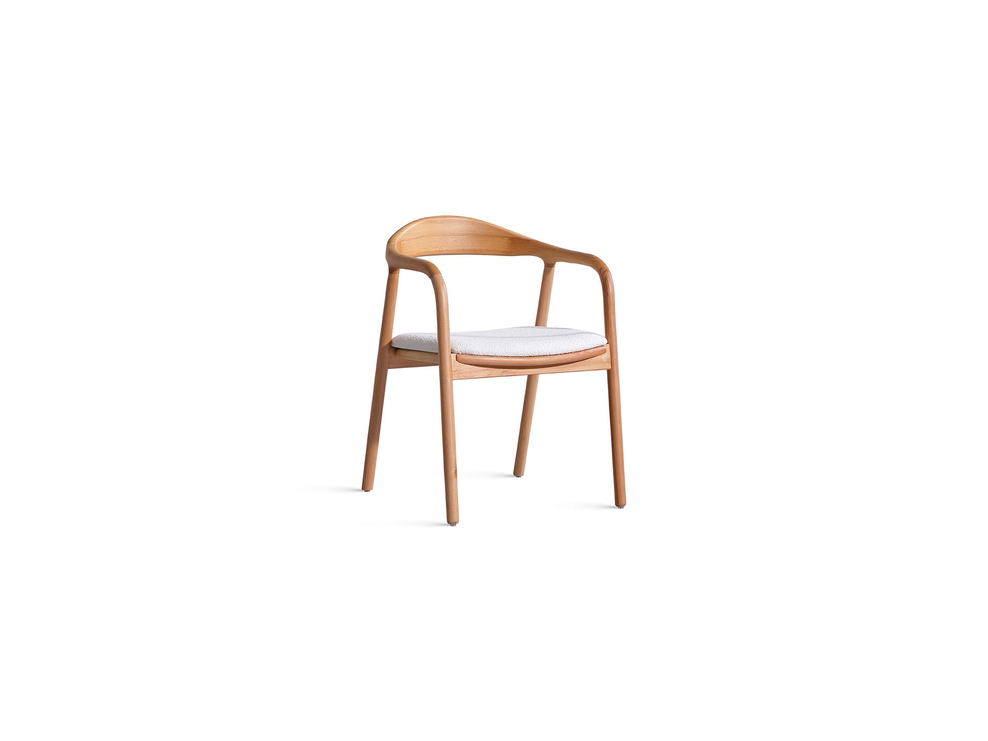 Fotoliu, Hanah Home, lemn de fag, tesatura teddy, natural, 54x68x76 cm — imaginea 2