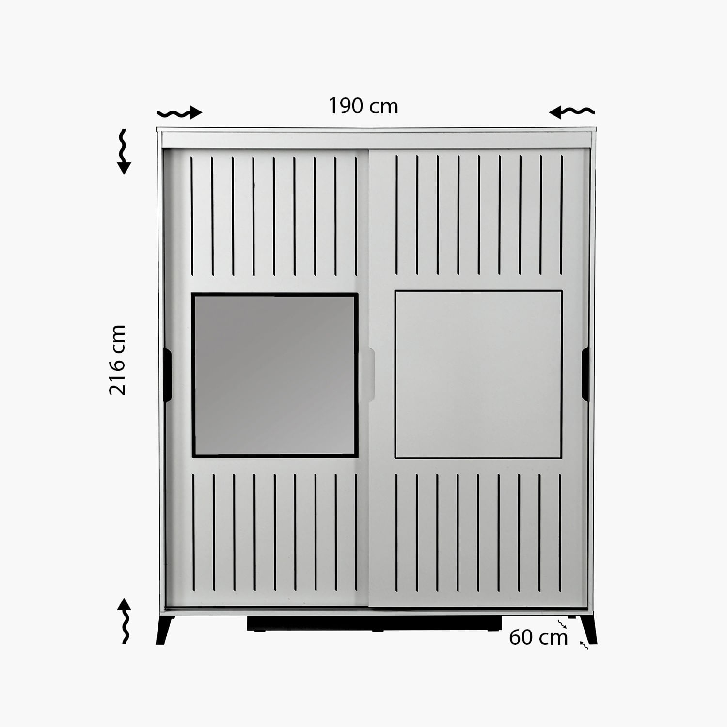 Sifonier, Hanah Home, pal melaminat, stejar, 190x216x60 cm — imaginea 8